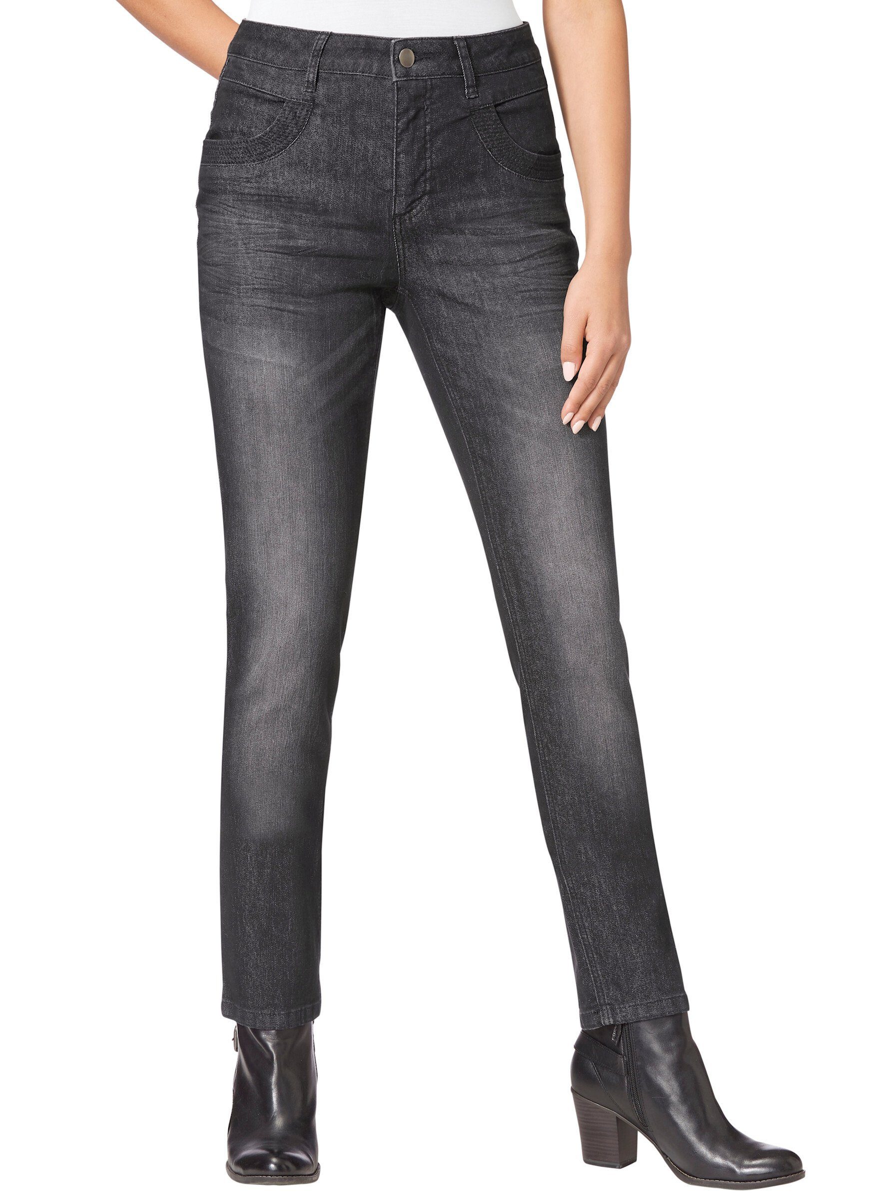 WITT WEIDEN Bequeme Jeans black-denim