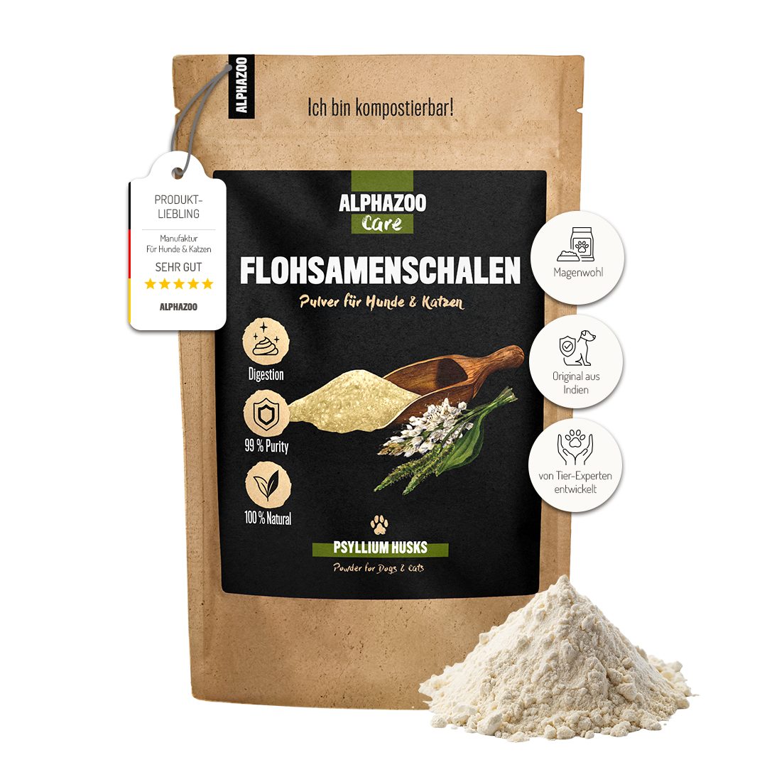Fellpflege Flohsamenschalen gemahlen 250g I Hunde Katzen Flohsamen