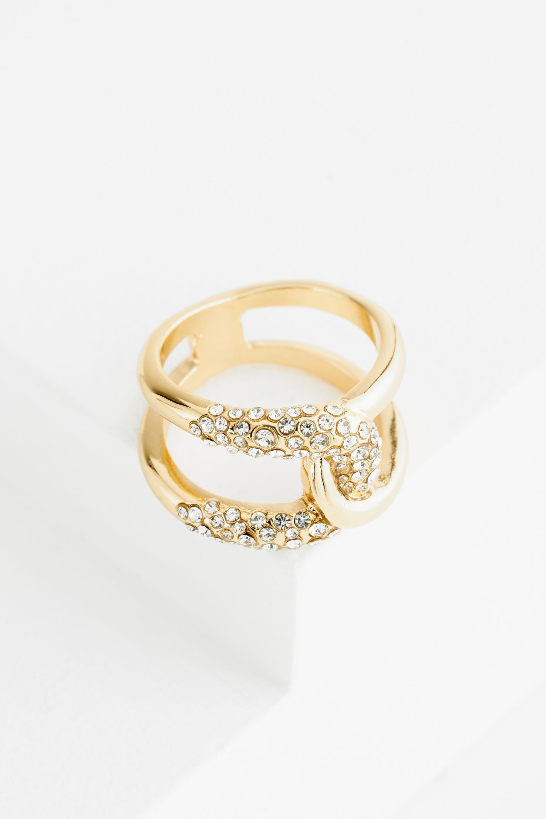 Next Fingerring Funkelnder Interlink-Ring mit Zink (recycelt) (1-tlg)