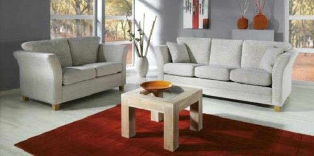 JVmoebel Sofa Graue Sofagarnitur 3+2 Sitzer luxus Möbel mit Bettfunktion Neu, Made in Europe