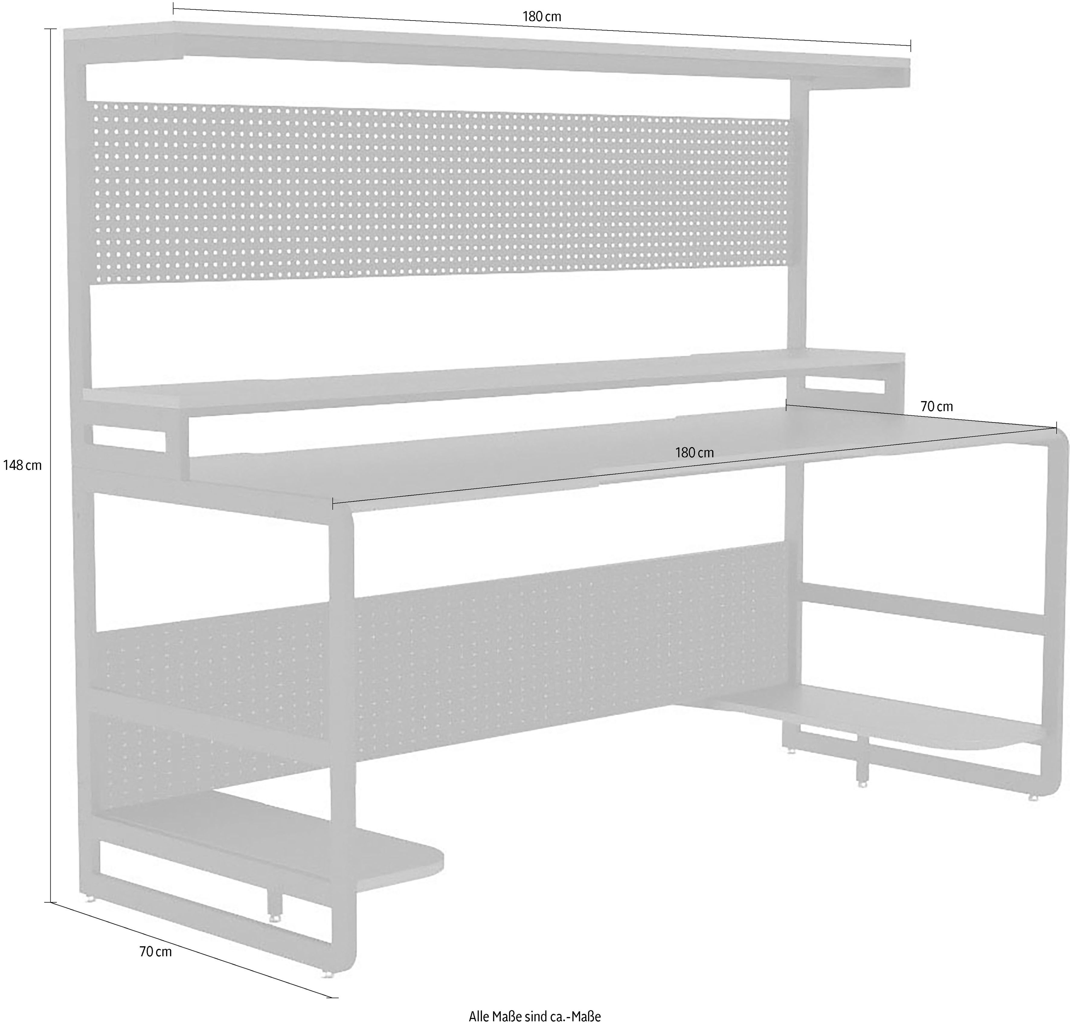 Home affaire Schreibtisch (1-St), mit multifunktionalen Features