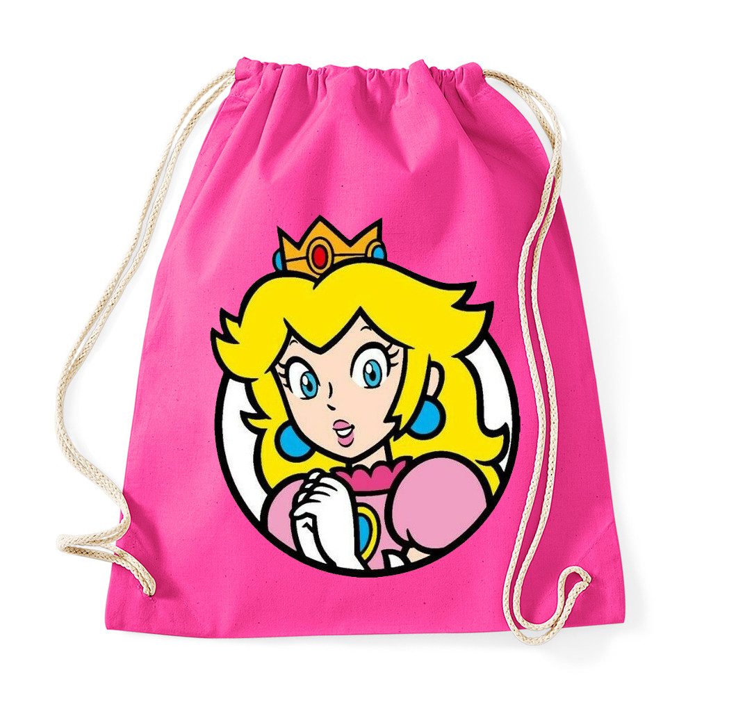 Turnbeutel Peach Prinzessin Gaming Patch Print Turnbeutel Retro