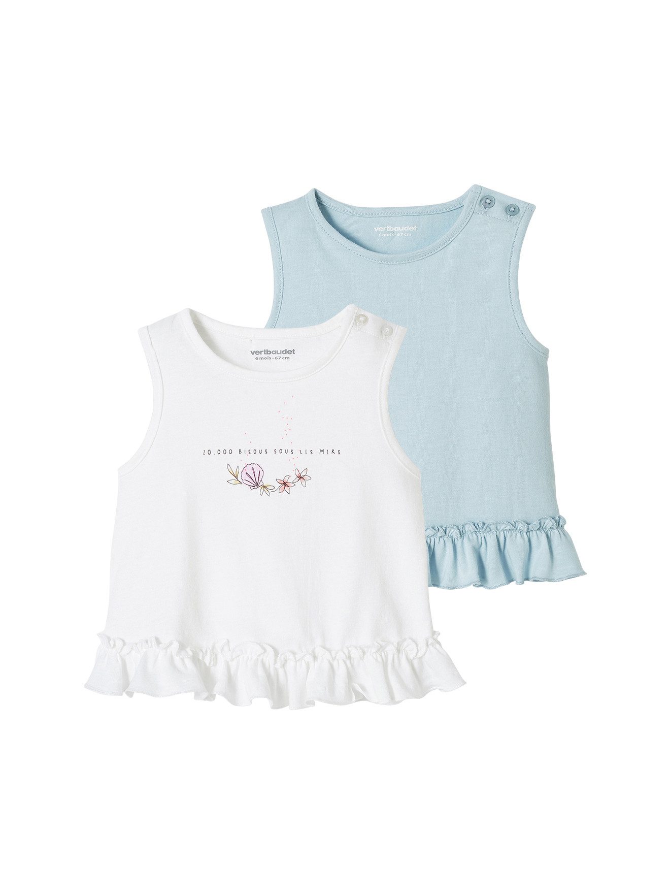 Shirtbluse 2er-Pack Mädchen Baby Tops