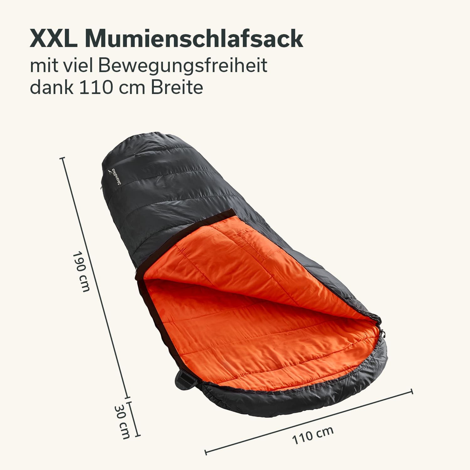 Skandika Mumienschlafsack Vegas Schlafsack XXL für Erwachsene, Camping, kop günstig online kaufen