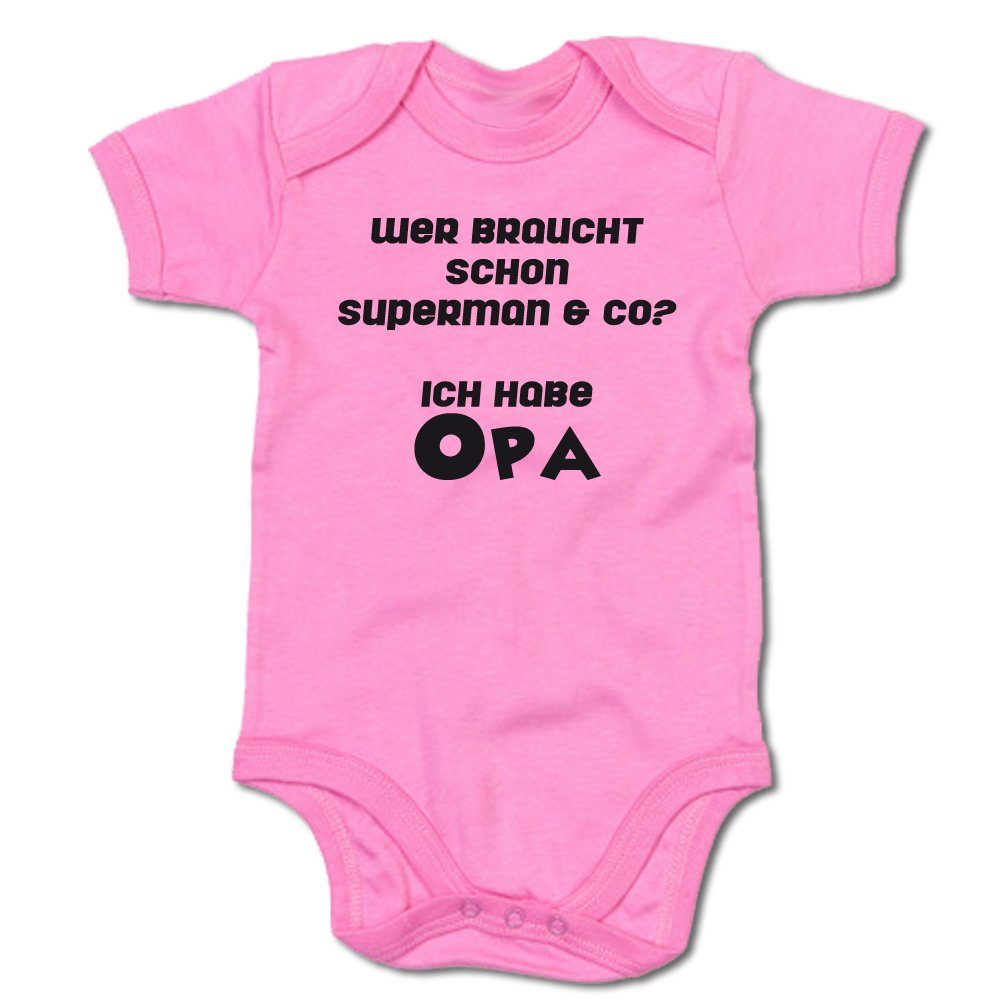 Ggraphics Kurzarmbody Baby Body Wer braucht schon Superman & co? Ich