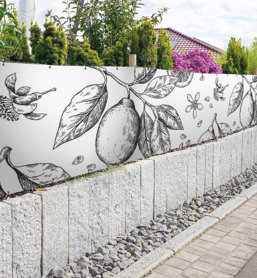 Thumbnail - MyMaxxi Sichtschutzzaunmatten Zaunbanner Zitronen Zeichnung Sichtschutz Garten Zaun