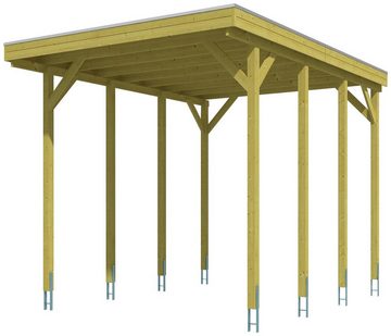 Skanholz Einzelcarport Friesland, BxT: 397x555 cm, 351 cm Einfahrtshöhe, für Caravan