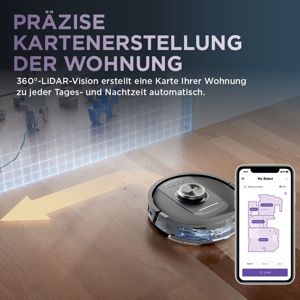 Shark Saugroboter mit Wischfunktion PowerDetect NeverTouch Pro 2-in-1 RV2800YEEU