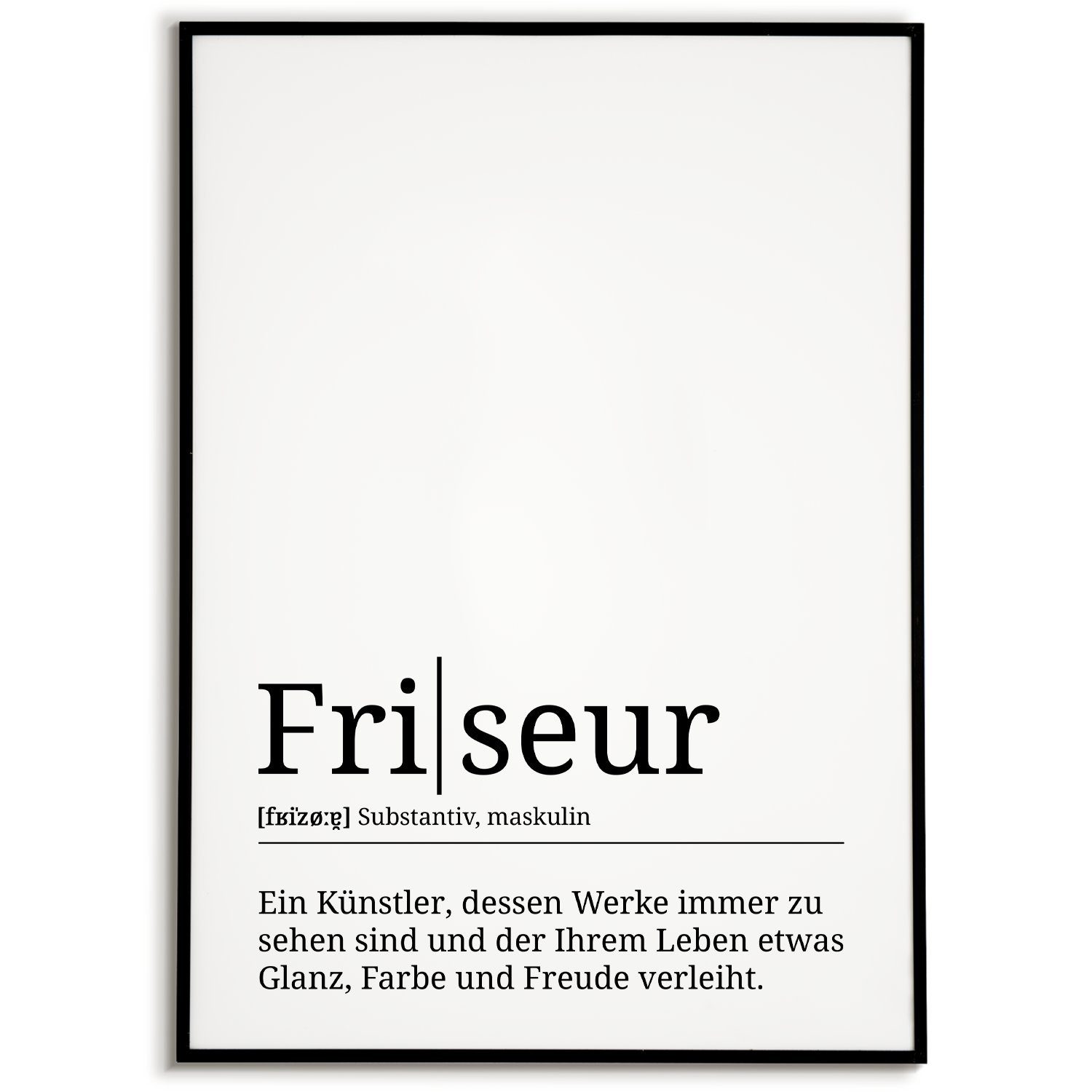Tigerlino Poster Friseur Definition Wandbild Mitarbeiter Frisör Geschenk