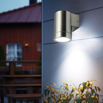 etc-shop Außen-Wandleuchte, Leuchtmittel nicht inklusive, Außen Leuchte Fassaden Wand Lampe Down Strahler Terrassen