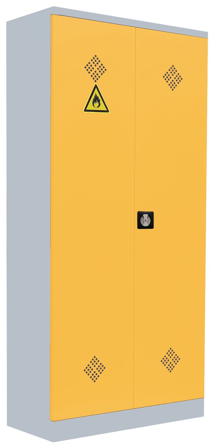 Steelboxx Mehrzweckschrank Umweltschrank Gefahrstoffschrank Spritzmittelspind 195x91,6x42,2cm (1-St) Komplett verschweißt und montiert - keine Montage erforderlich