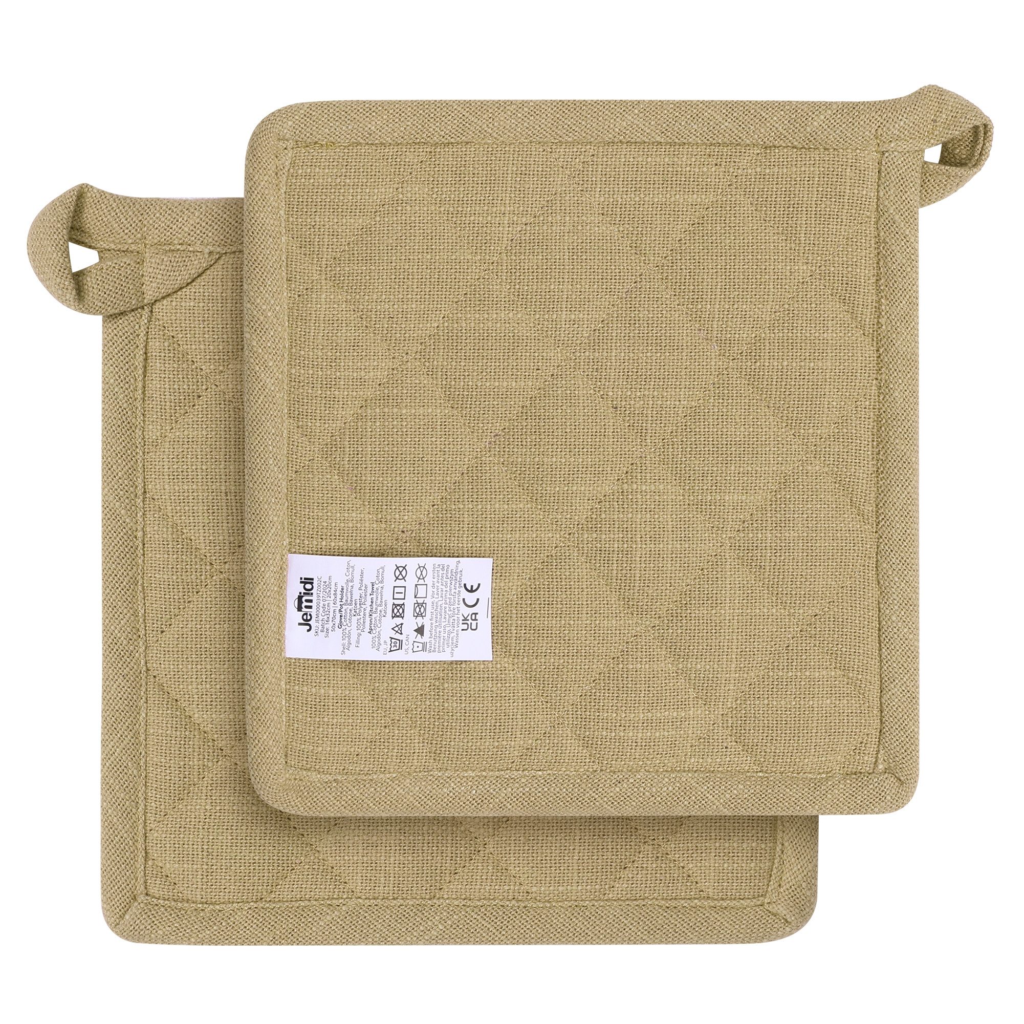 JEMIDI Topflappen Topflappen Set Beige - günstig online kaufen