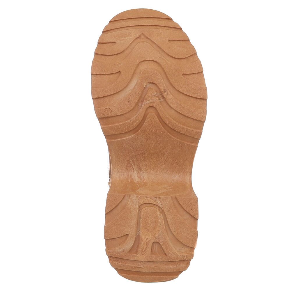 Ital-Design Plattform Ankle Boots für Damen – Stilvoll & Bequem Snowboots (90503042) Blockabsatz Stiefeletten in Camel