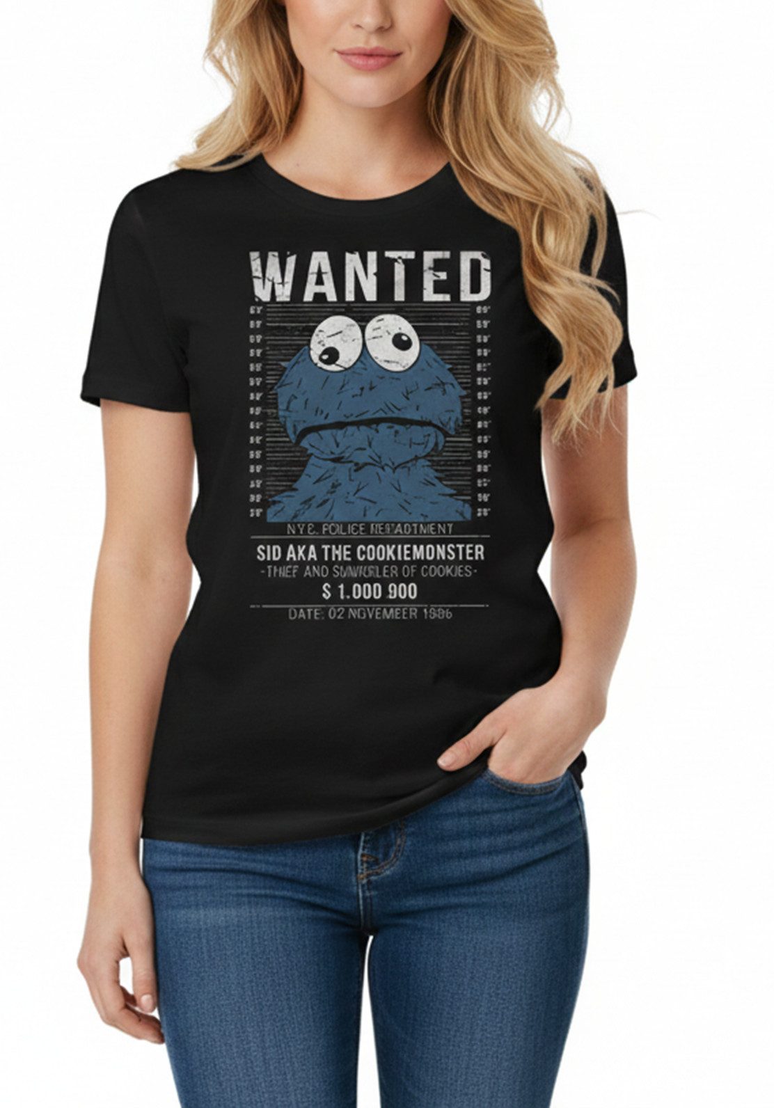 MAKAYA Print-Shirt Schwarz Damen Aufdruck Lustig Freche Frauenshirts Kurzar günstig online kaufen