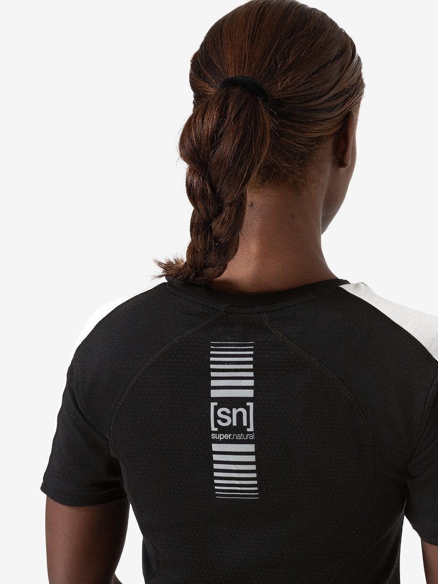 SUPER.NATURAL T-Shirt für Damen, Merino ALARM RUNNING funktionell, sporty