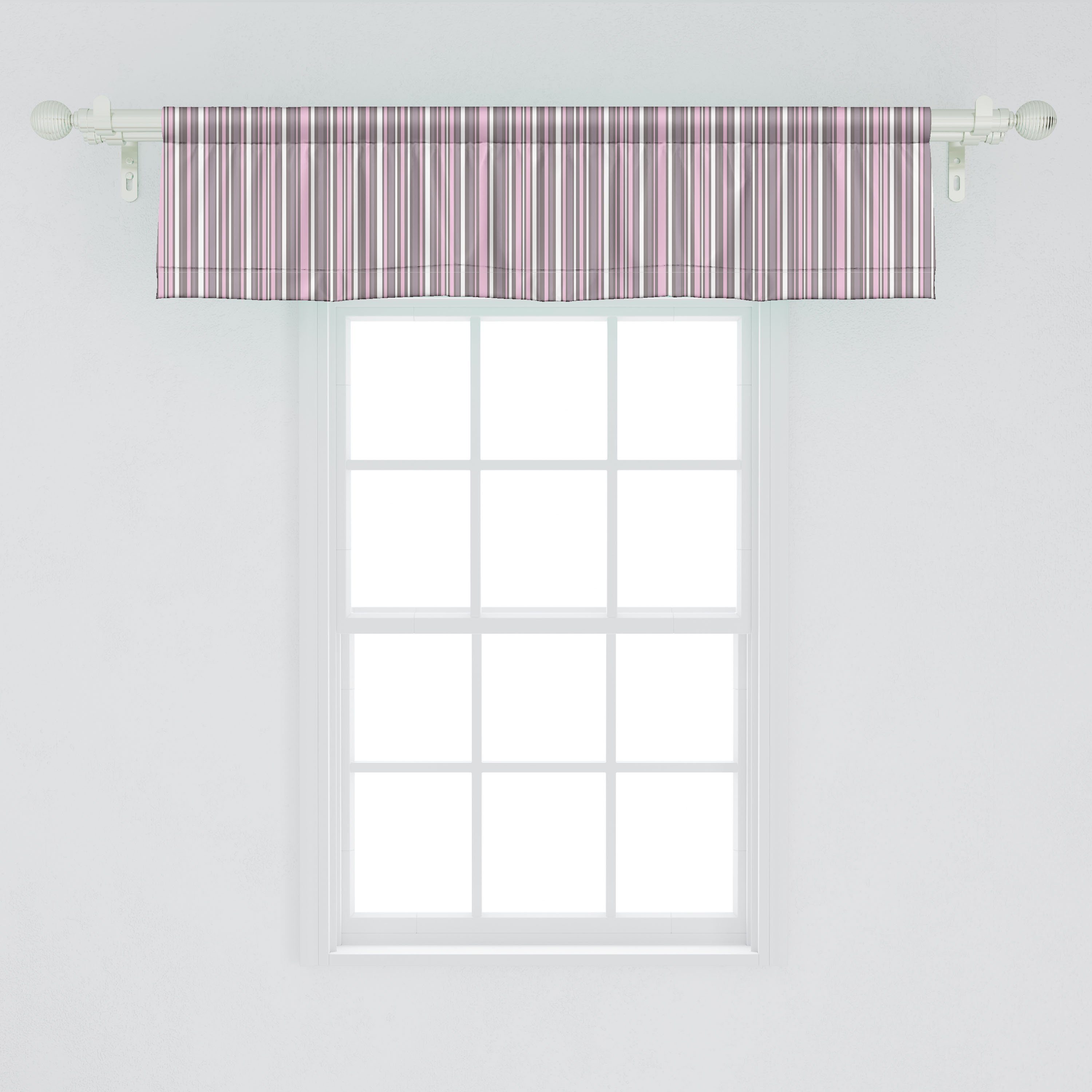 Scheibengardine Vorhang für Küche mit Kunst Line Geometrisch Vertical Schlafzimmer Dekor Abakuhaus, Stangentasche, Volant Microfaser