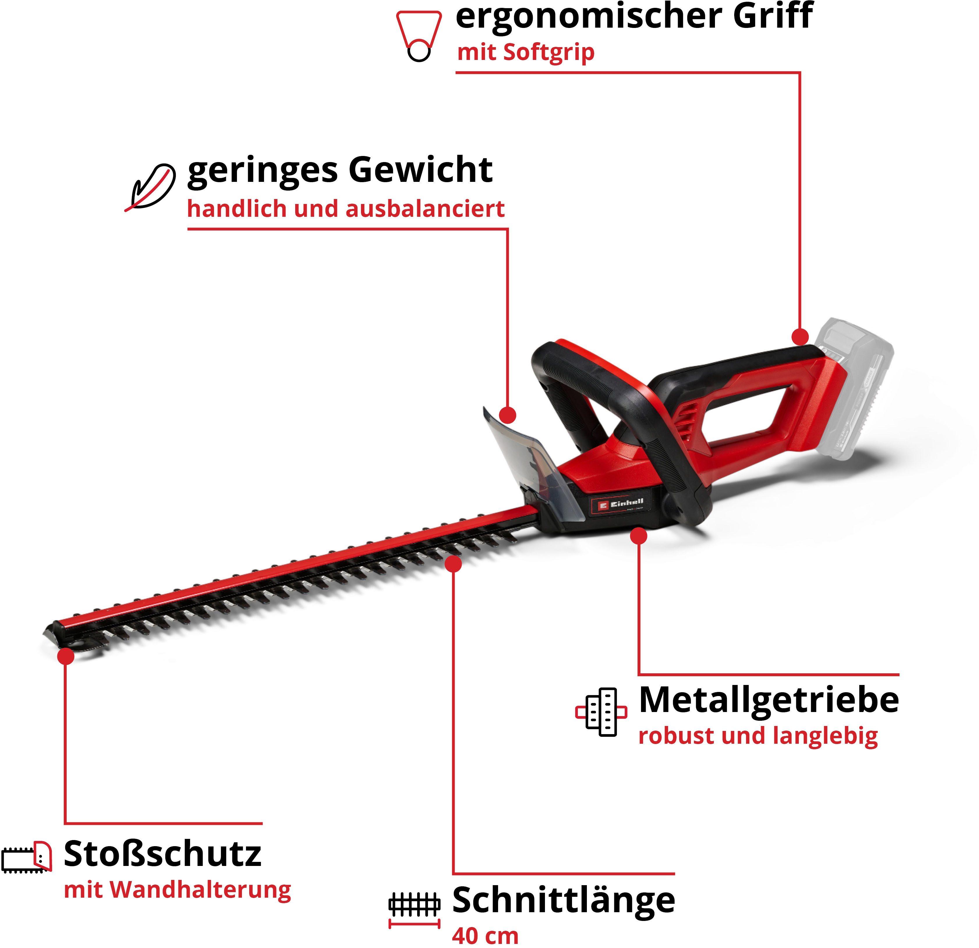 Einhell Akku-Heckenschere GC-CH 18/40 Li (1x günstig online kaufen
