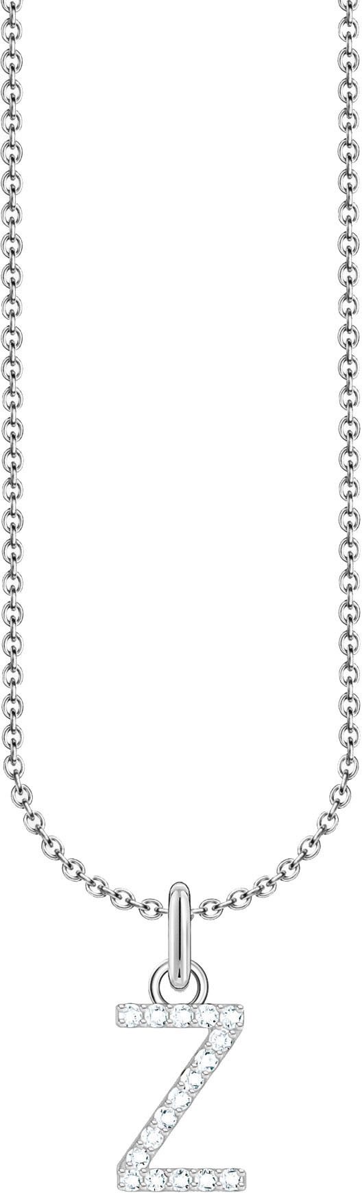 THOMAS SABO Kette mit Anhänger Buchstabe, mit Zirkonia (synth)