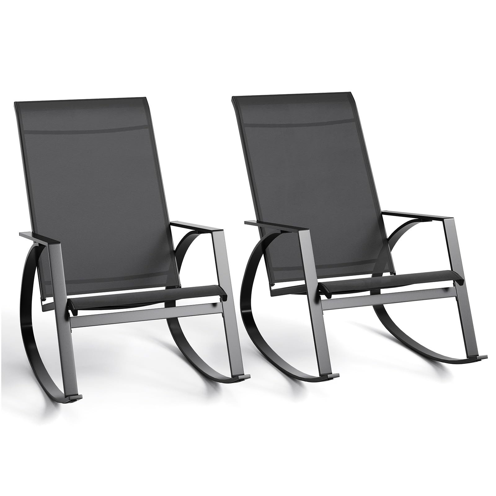 GarveeMore Schaukelstuhl Schaukelstuhl Oversized Schaukelsessel Metallrahmen Relaxsessel