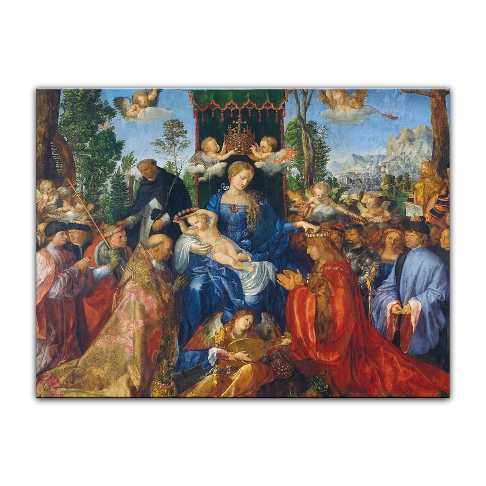 Bilderdepot24 Leinwandbild Alte Meister - Albrecht Dürer - Das Rosenkranzfest, Menschen