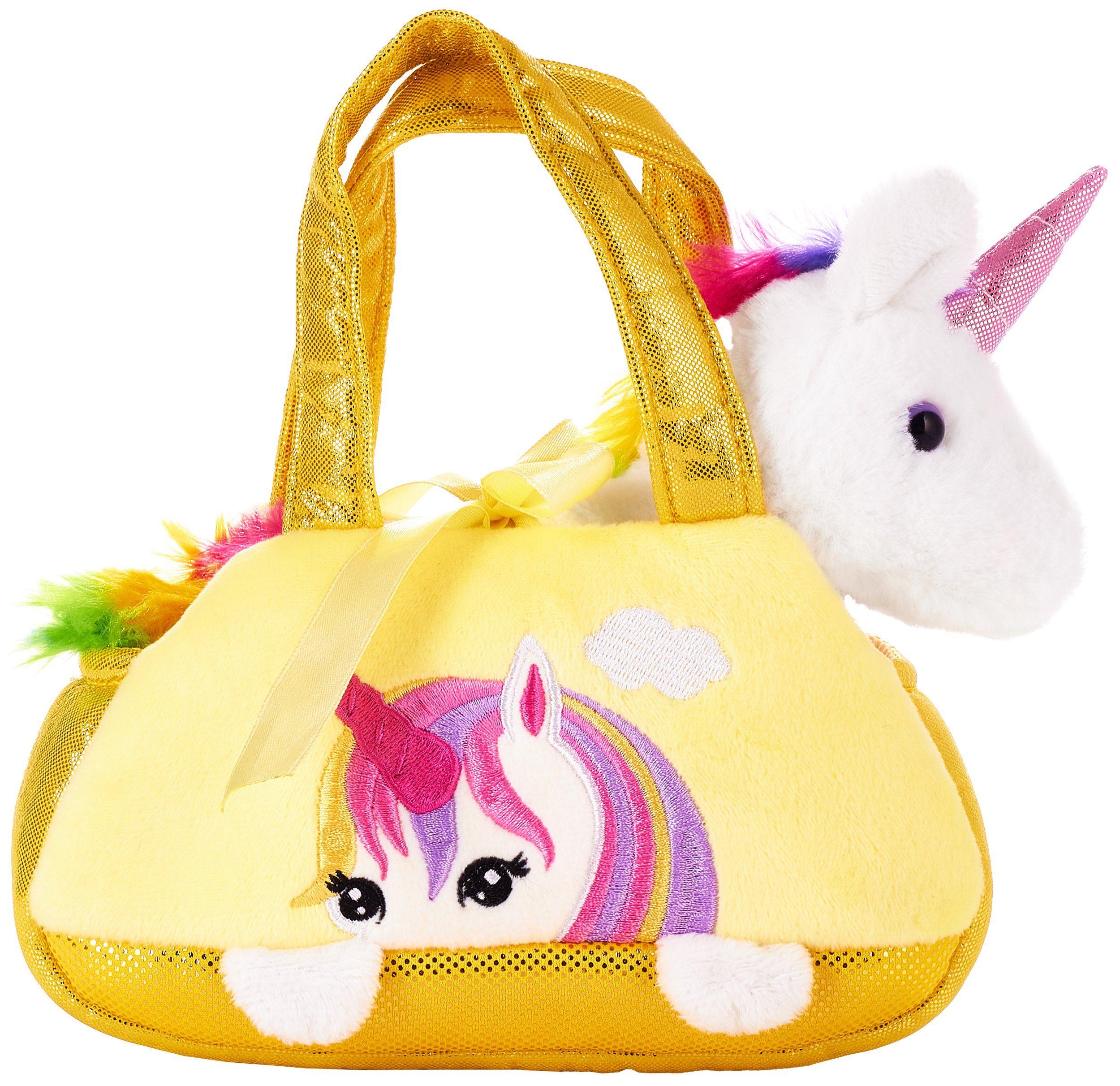 BRUBAKER Kuscheltier Einhorn Tasche Regenbogen 20 cm (1-St., Plüschtier in günstig online kaufen