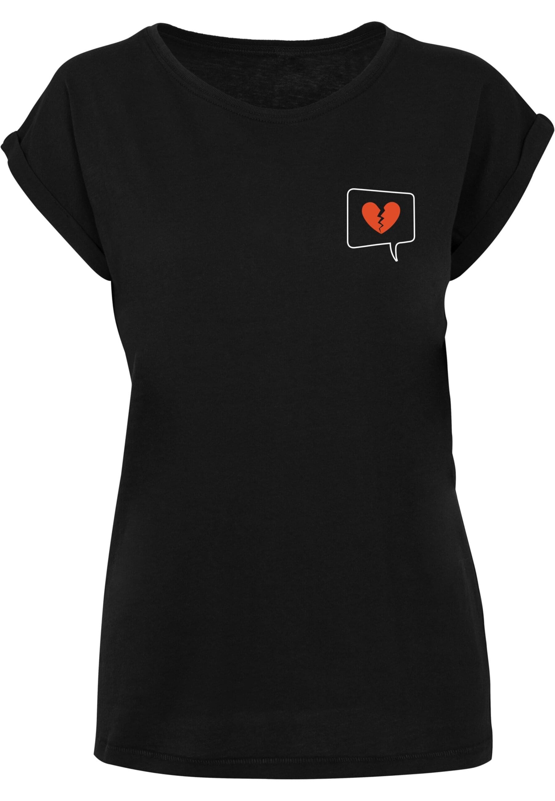 Merchcode T-Shirt Merchcode Damen Ladies Heartbreak X Extended Shoulder Tee (1-tlg)