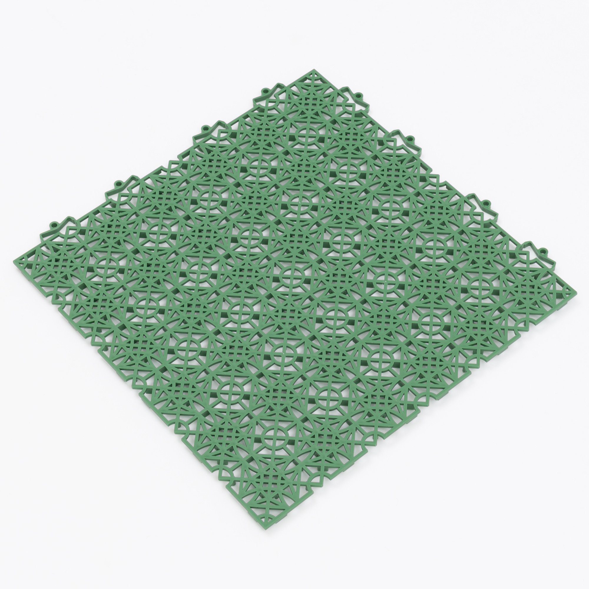 100% Pergamon Bodenfliese Klicksystem Grün Kunststoff Polypropylen Bodenfliese Ibiza, mit 38x38,
