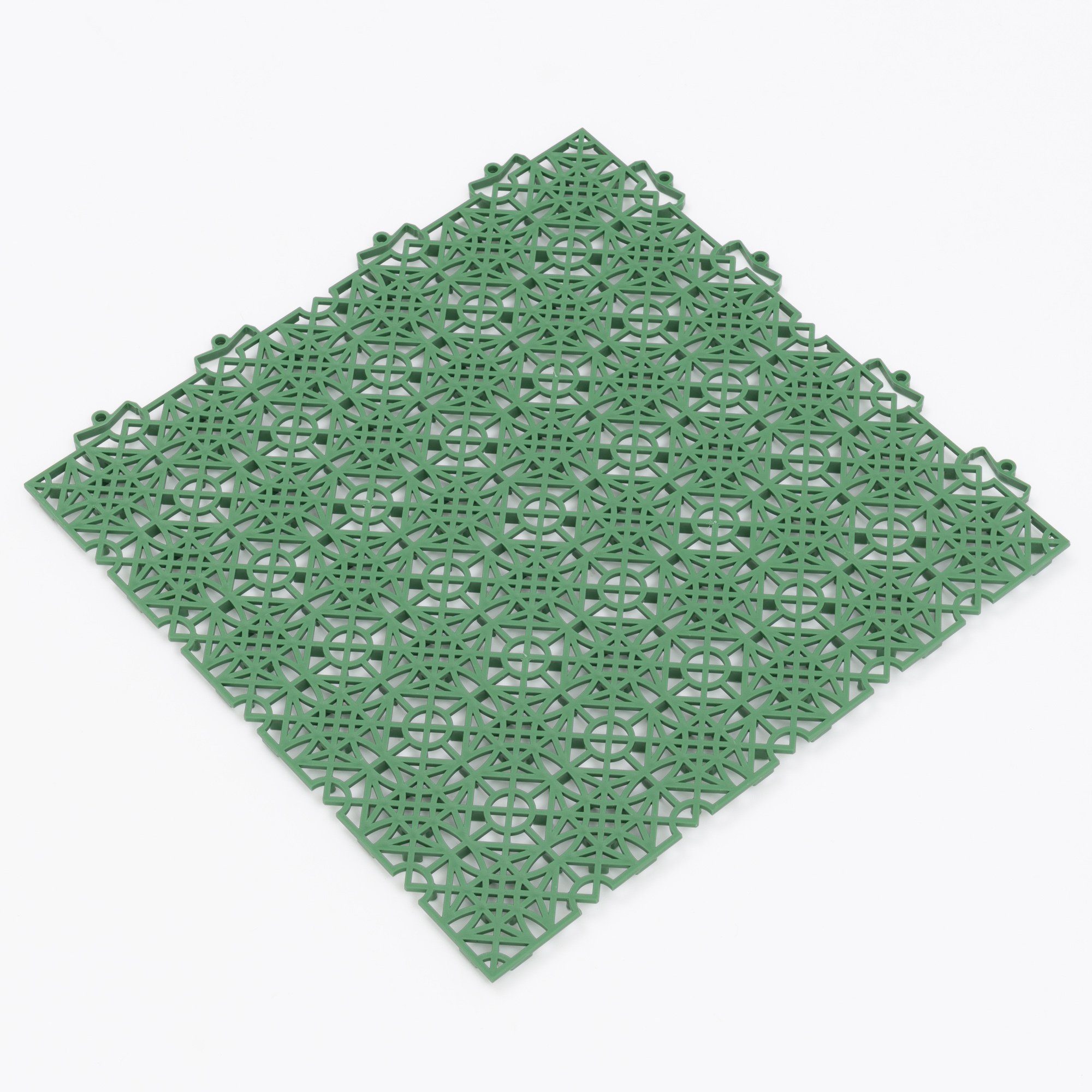 Pergamon Bodenfliese Kunststoff Bodenfliese mit Klicksystem Ibiza, 100% Polypropylen 38x38, Grün