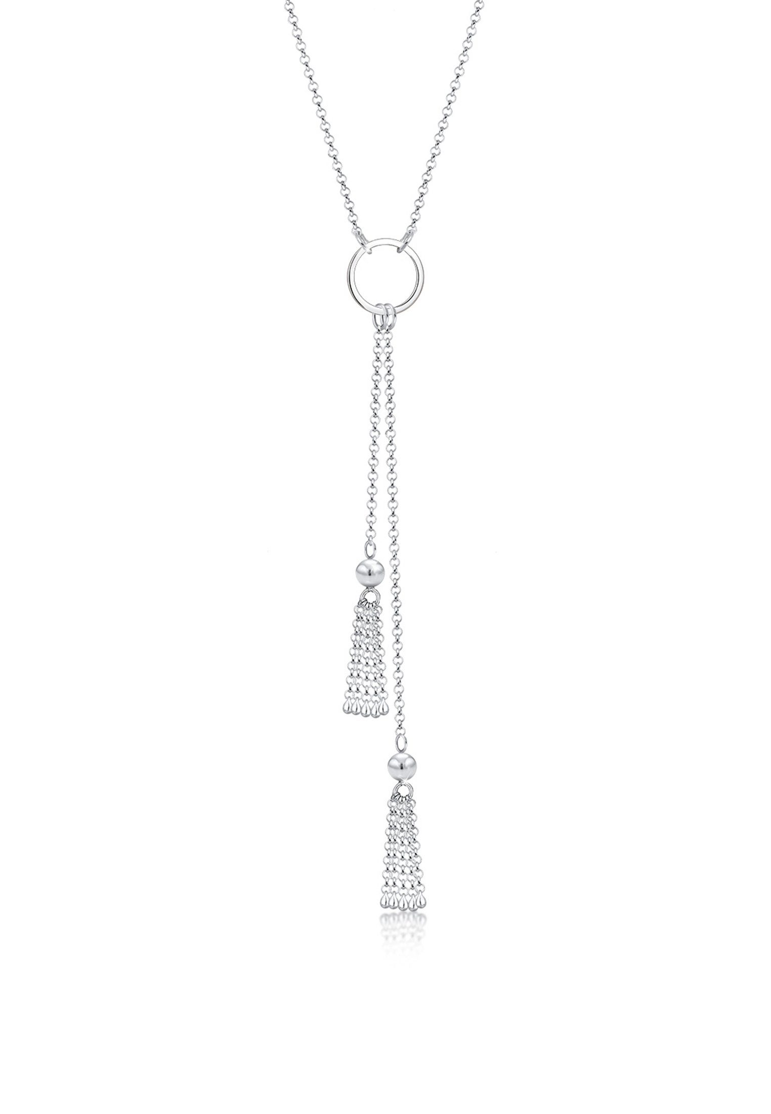 Elli Kette ohne Anhänger Y-Kette Kugel Design 925 Sterling Silber
