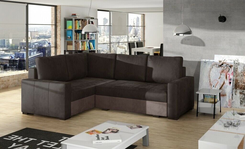JVmoebel Ecksofa Ecksofa L Form Sofa Ecksofas Braun Polster Europe Made Couch in Wohnlandschaft