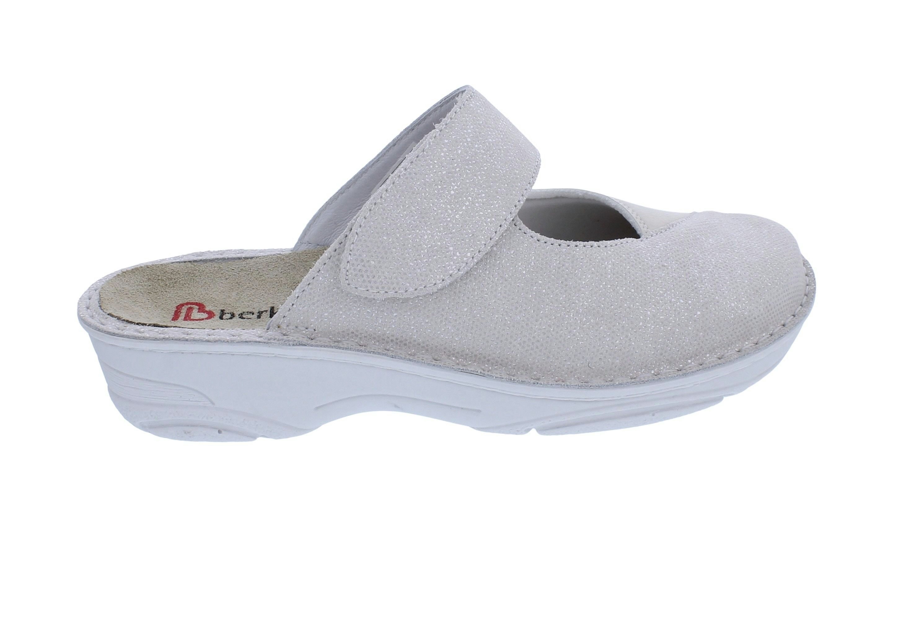 BERKEMANN Berkemann Clog Heliane 3457-789, geprägtes Velourleder mit Stretch, Cr Clog