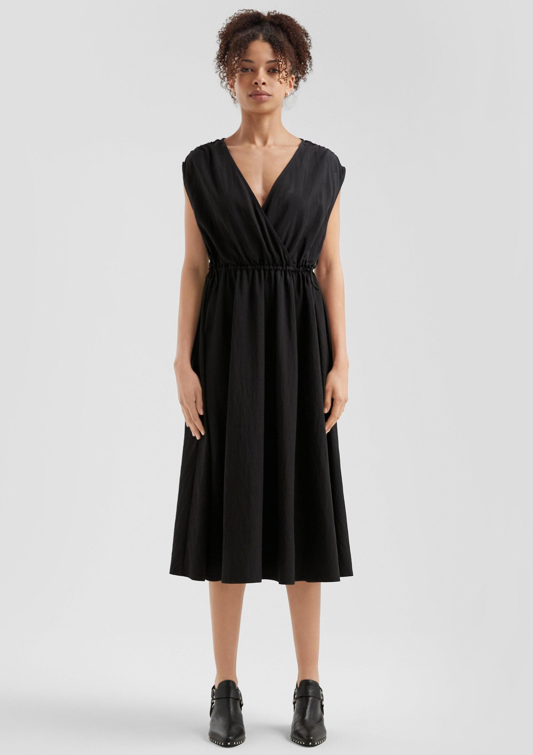 QS Minikleid Kleid Midikleid mit Tunnelzug in der Taille