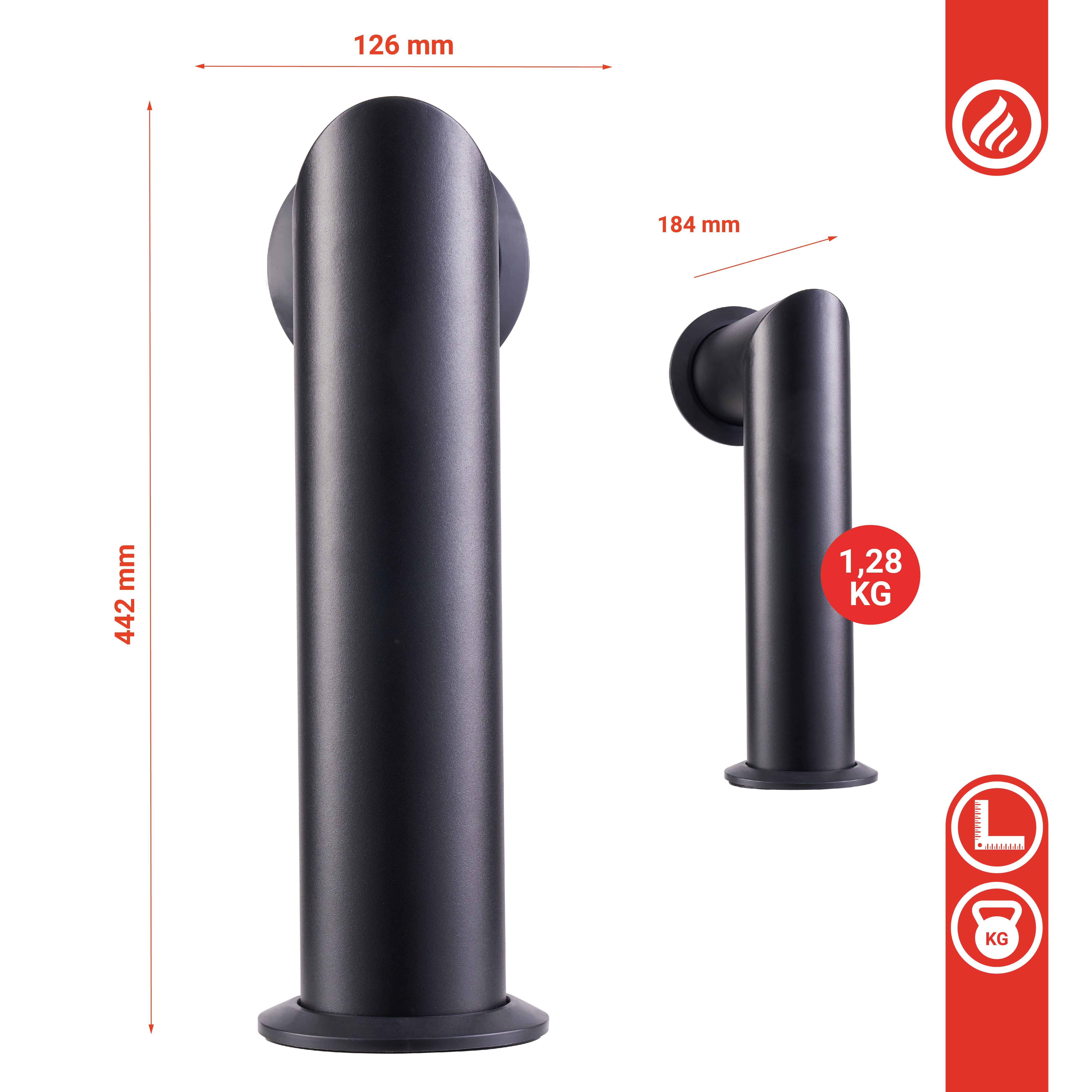 KAMINIO Ofenrohr MAX, 90,00 °, Für jeden Elektrokamin geeignet, Inkl. Monta günstig online kaufen