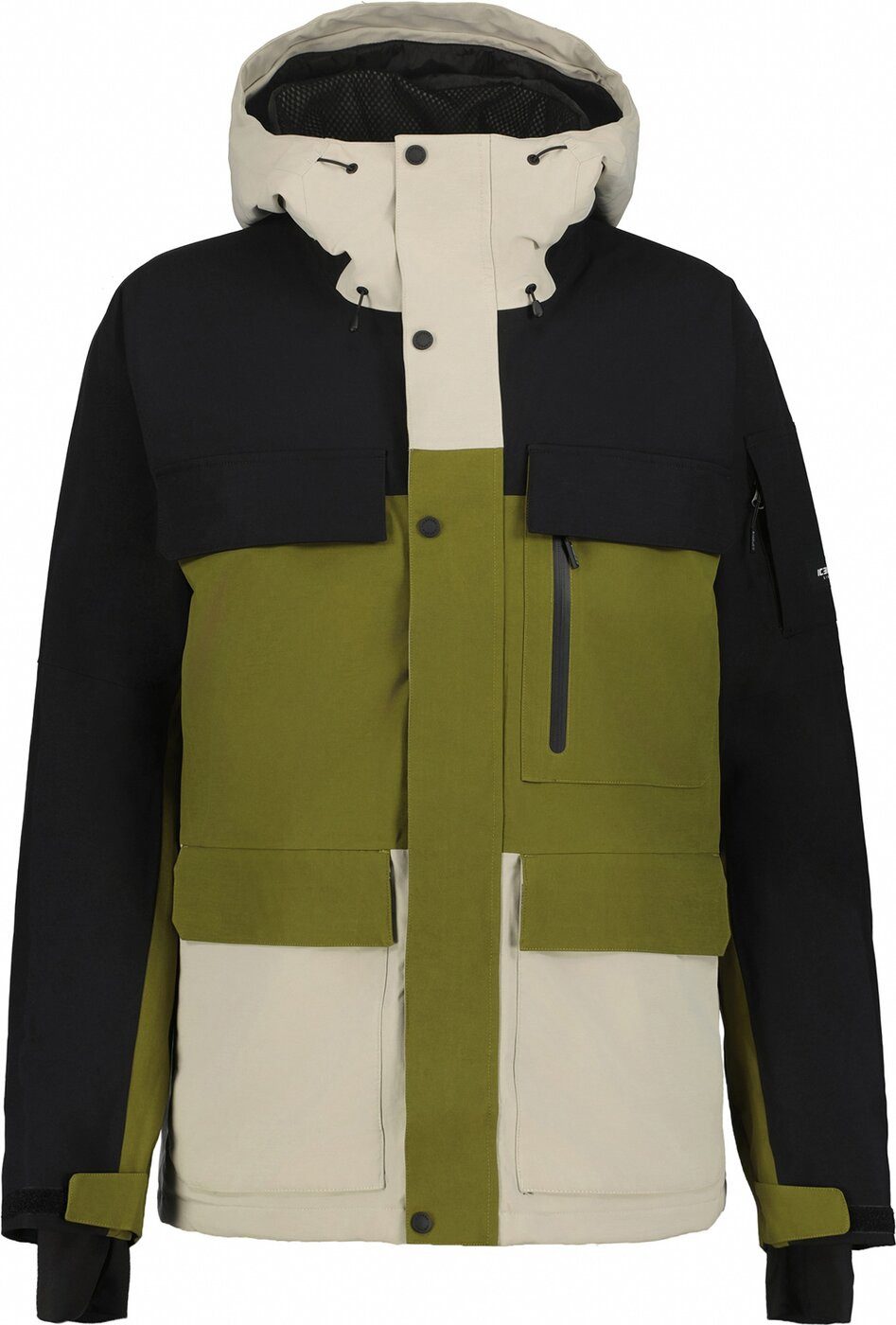Skijacke ICEPEAK CALE Herren Skijacke / Anorak creme/schwarz/grün
