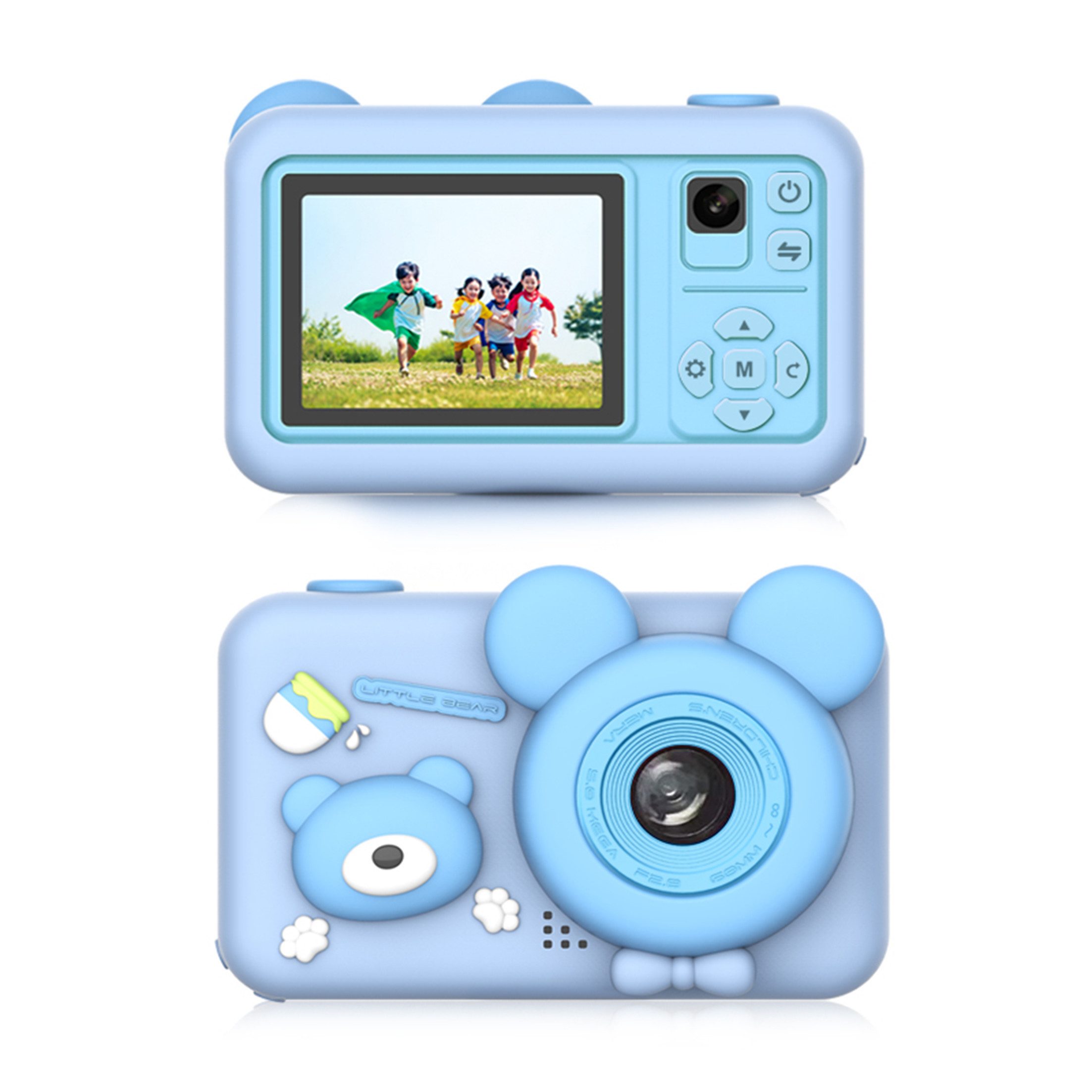 KINSI Kinder-Digitalkamera mit Dualer Kamera,2600P HD Auflösung Sofortbildkamera (Musikplayer,Ideal für Jungen & Mädchen ab 3 Jahren)