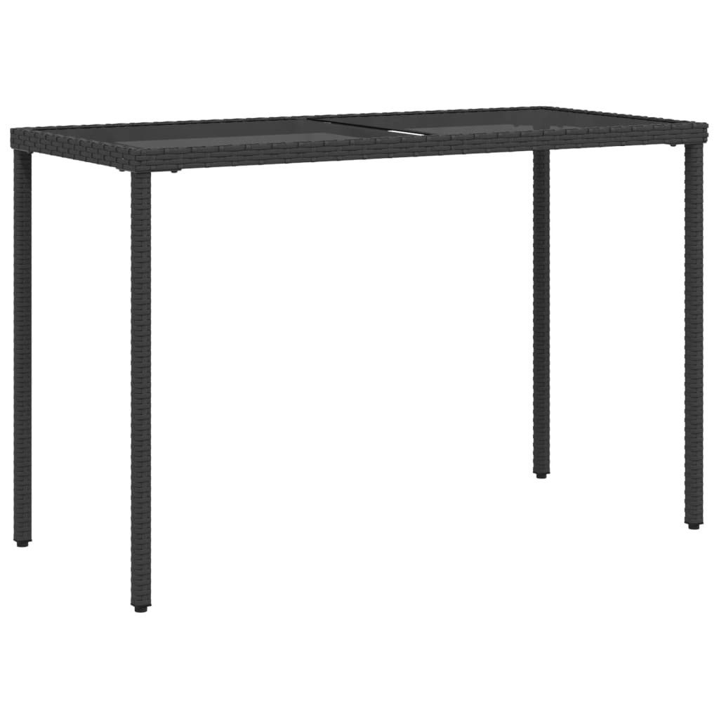 vidaXL Gartentisch Gartentisch mit Glasplatte Schwarz günstig online kaufen