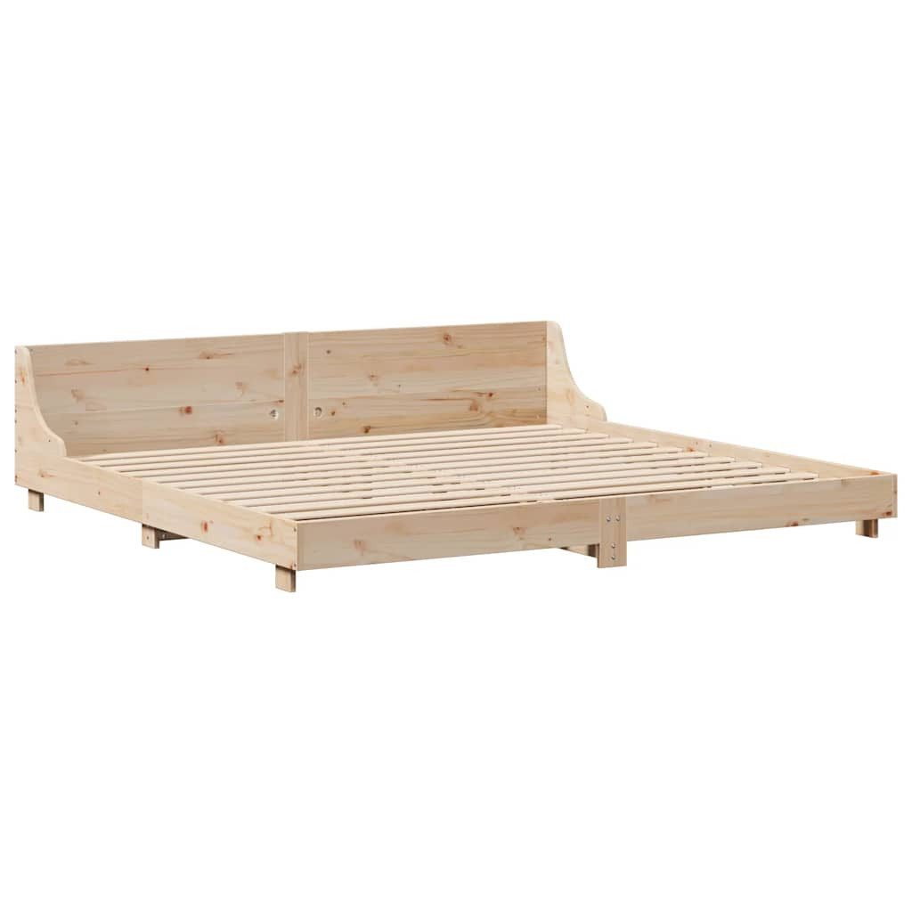 vidaXL Bett Massivholzbett ohne Matratze 200x200 cm Kiefer
