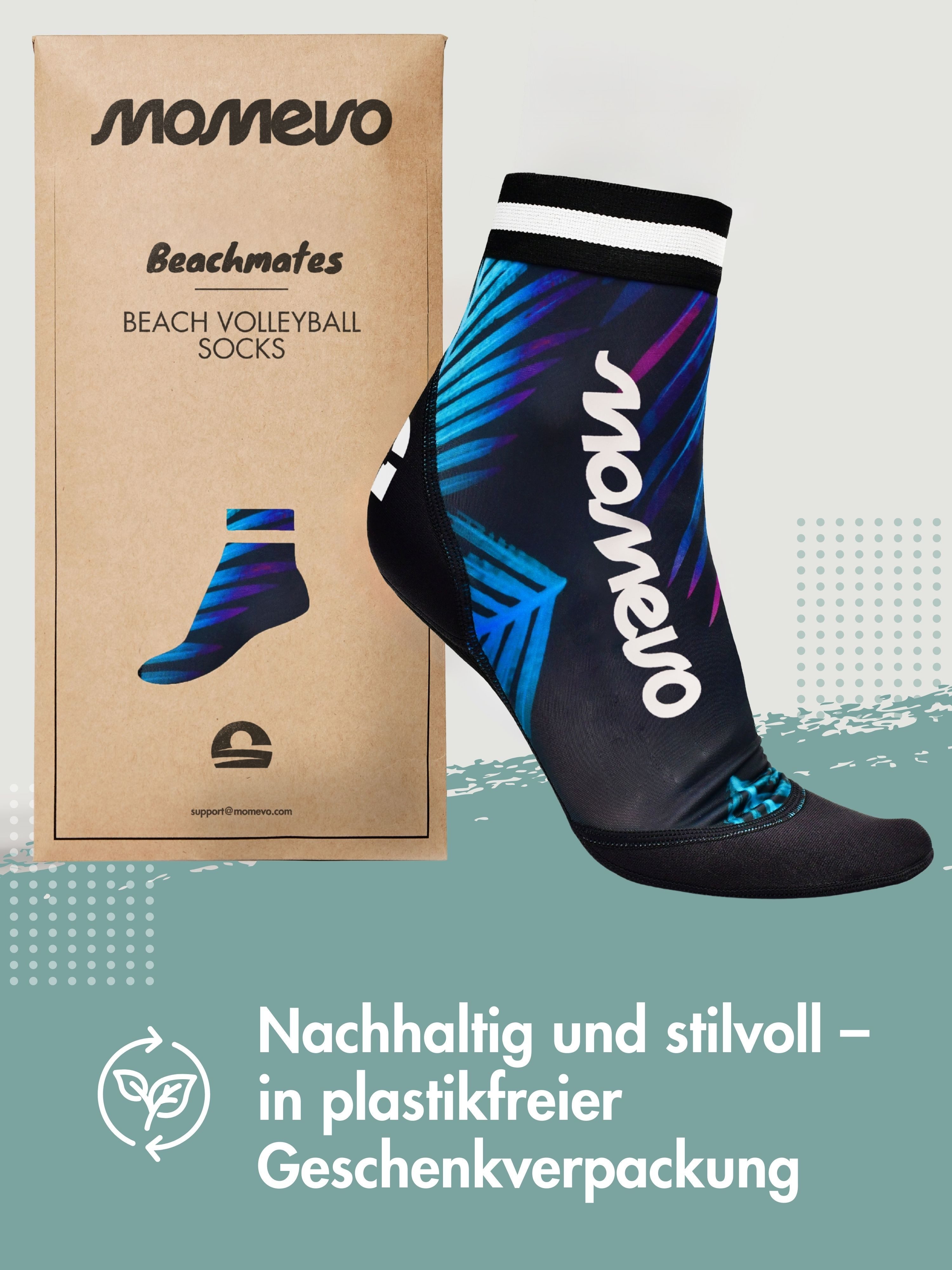 Momevo Neoprensocken Beachvolleyball Socken aus Neopren Schützende Beachsocken Herren Damen weich, leicht, robust