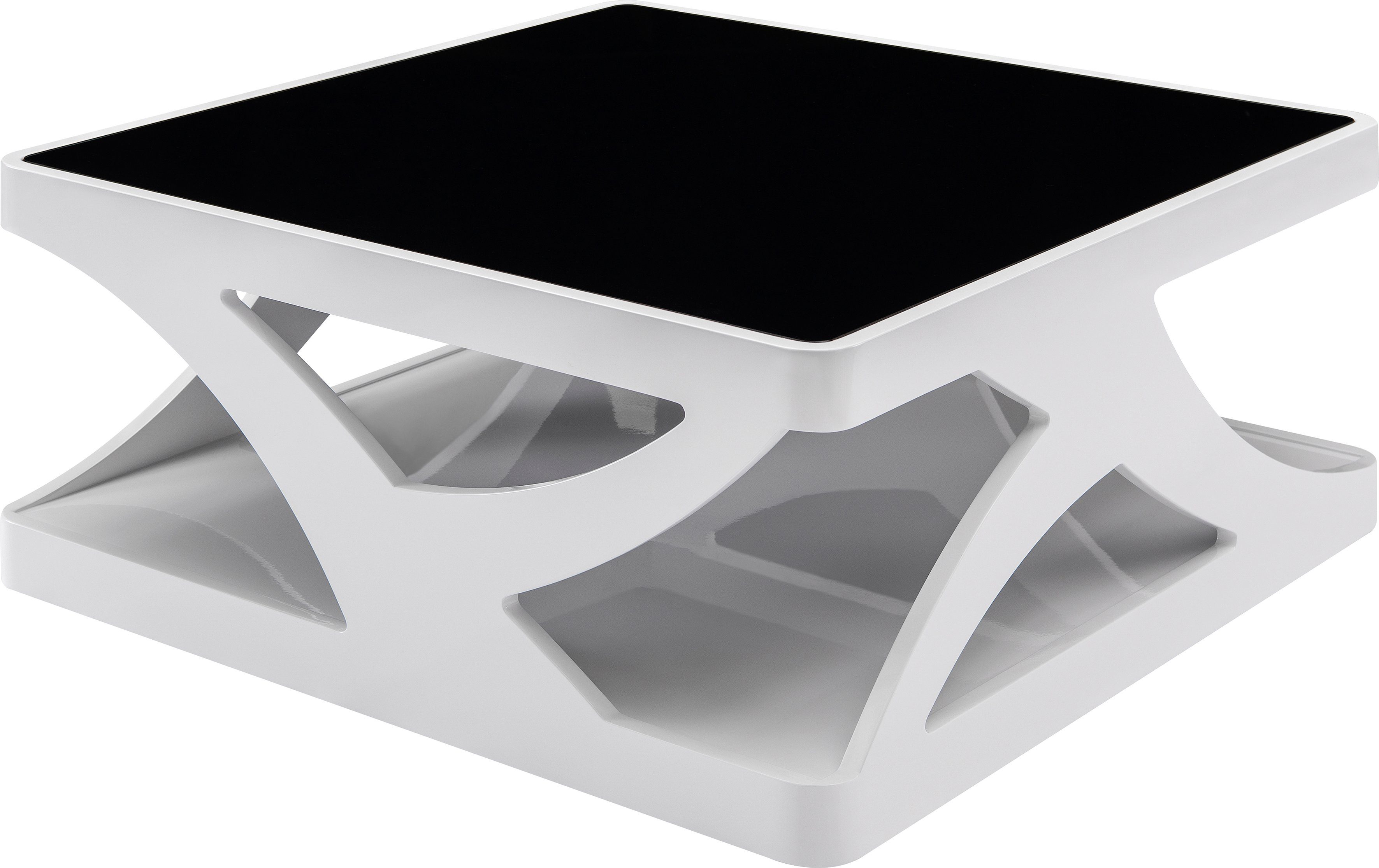 SalesFever Couchtisch, 10 mm Schwarzglasplatte, rechteckig günstig online kaufen