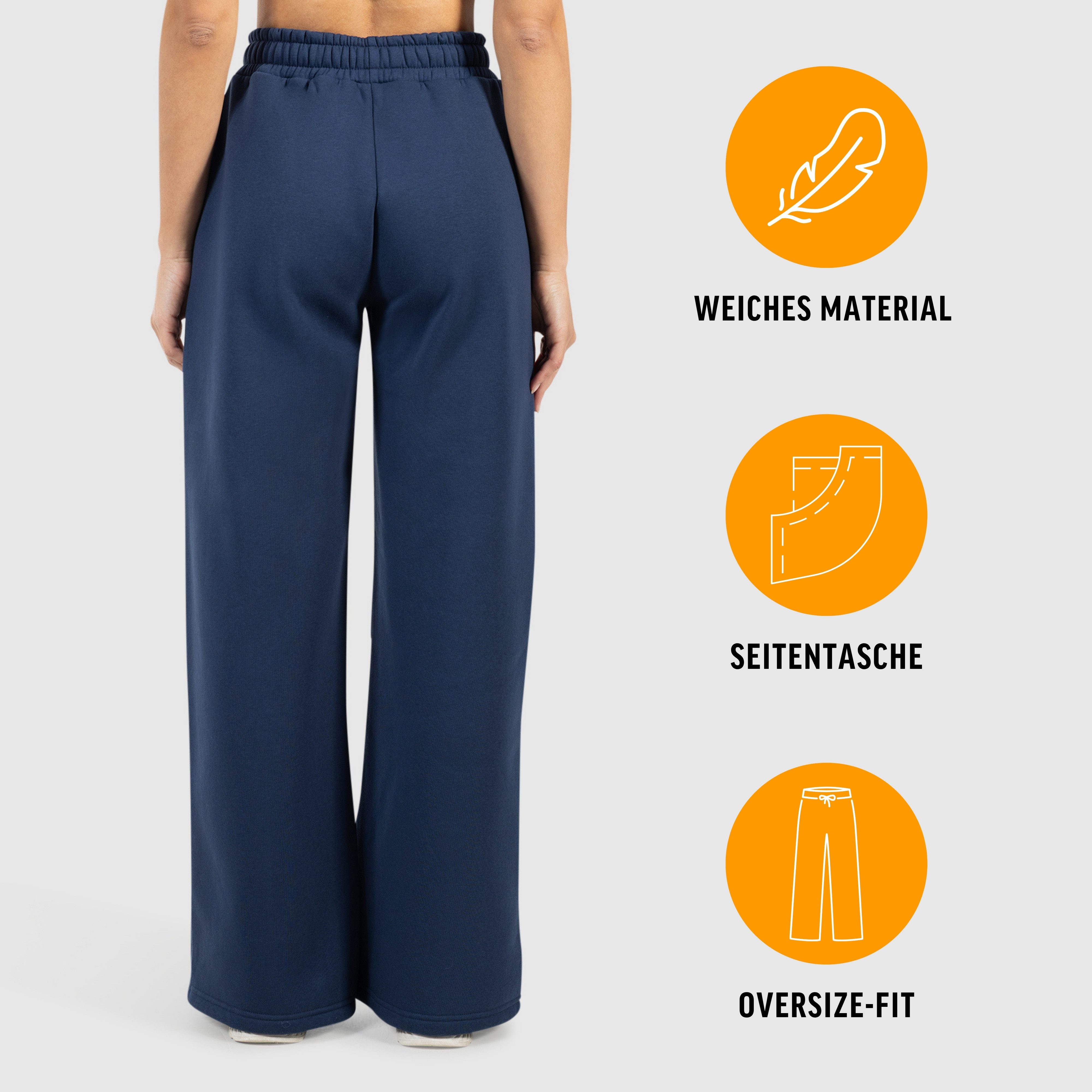 Smilodox Jogginghose Damen Siara, Bequeme Freizeithose mit Seitentaschen, Gym & Homewear Trainingshose mit verstellbarem Beinabschluss