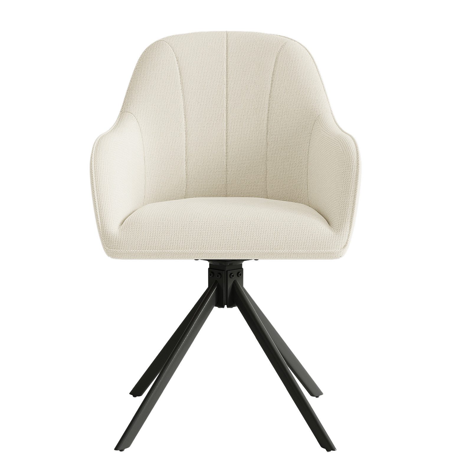 HawthyHome Polsterstuhl 360° drehbar mit Armlehne und Metallbeinen, 4-Fußstuhl (1 St), Moderner Küchenstuhl Esszimmerstuhl für Wohnzimmer & Büro