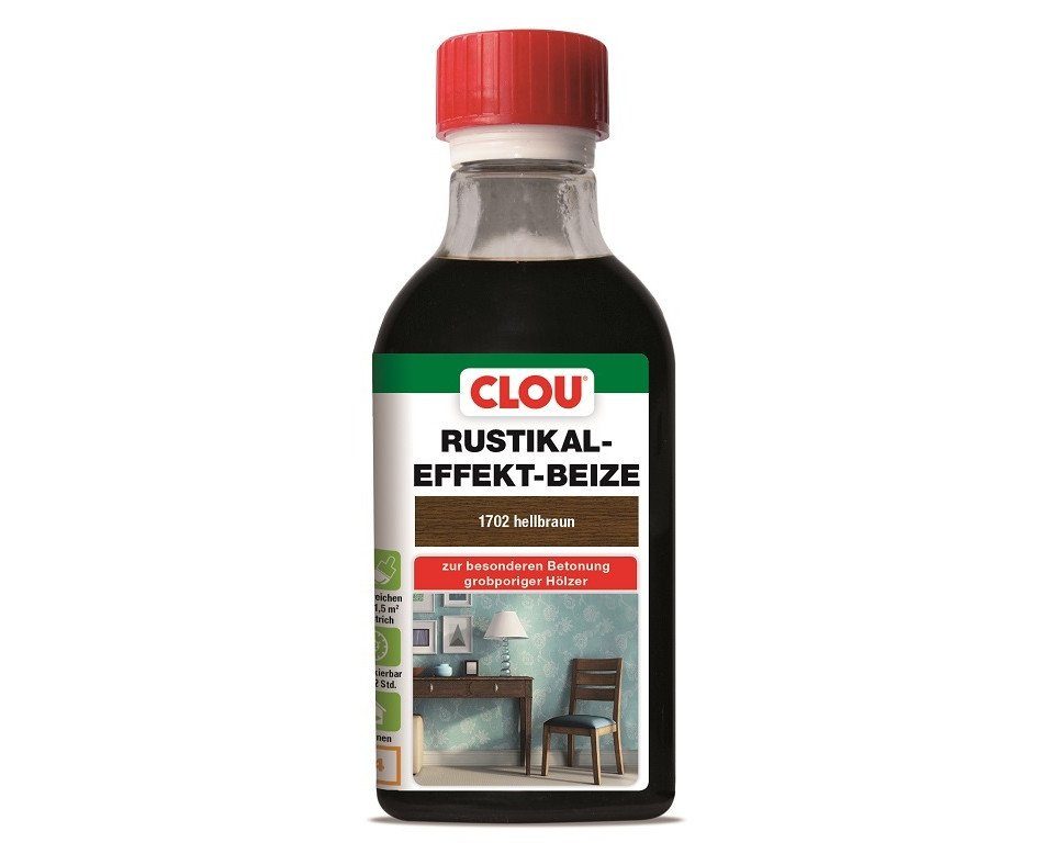 Holzbeize Clou Rustik Beize 250 ml hellbraun