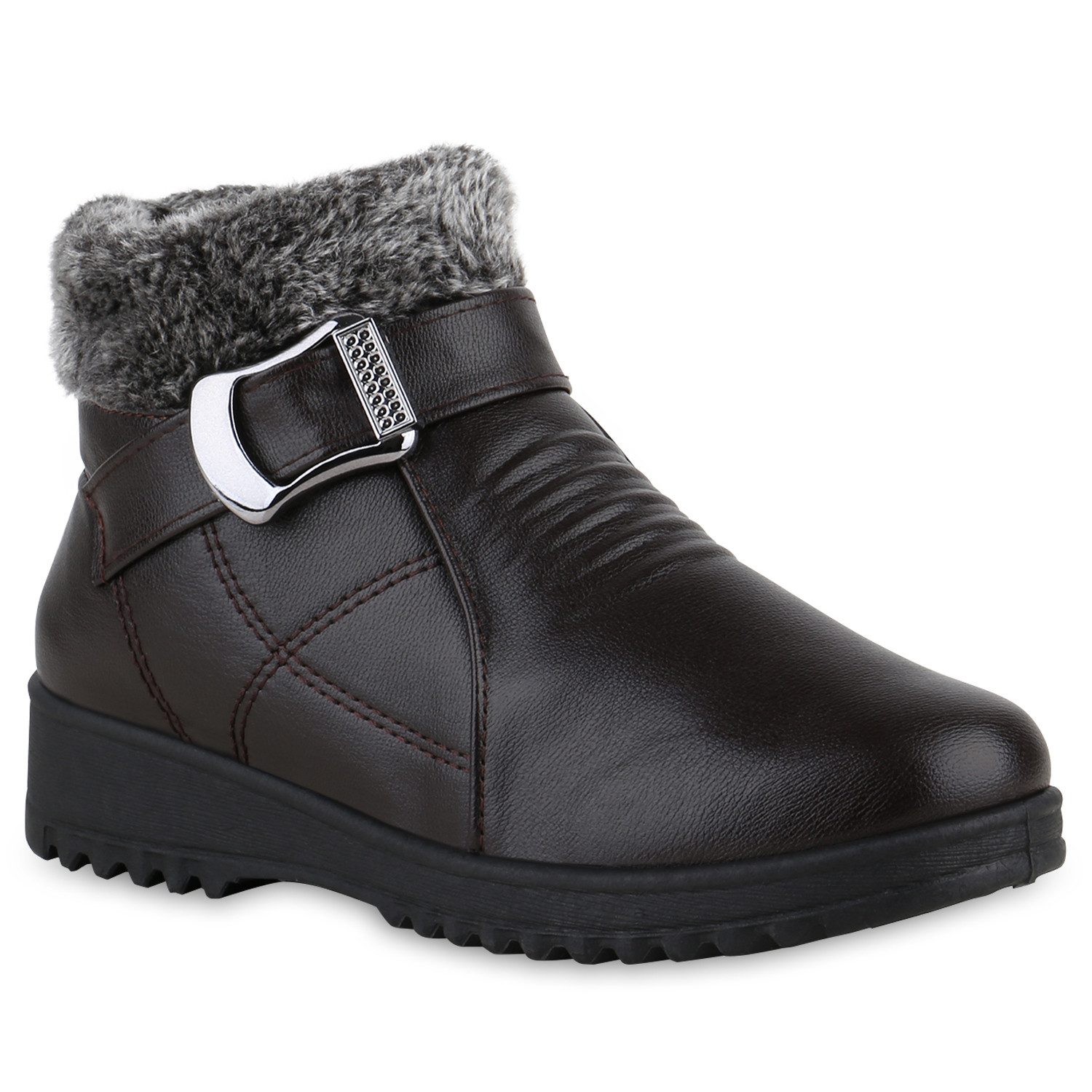 VAN HILL 841410 Winterstiefelette Damen Warm Gefüttert Winter Boots Bequem günstig online kaufen