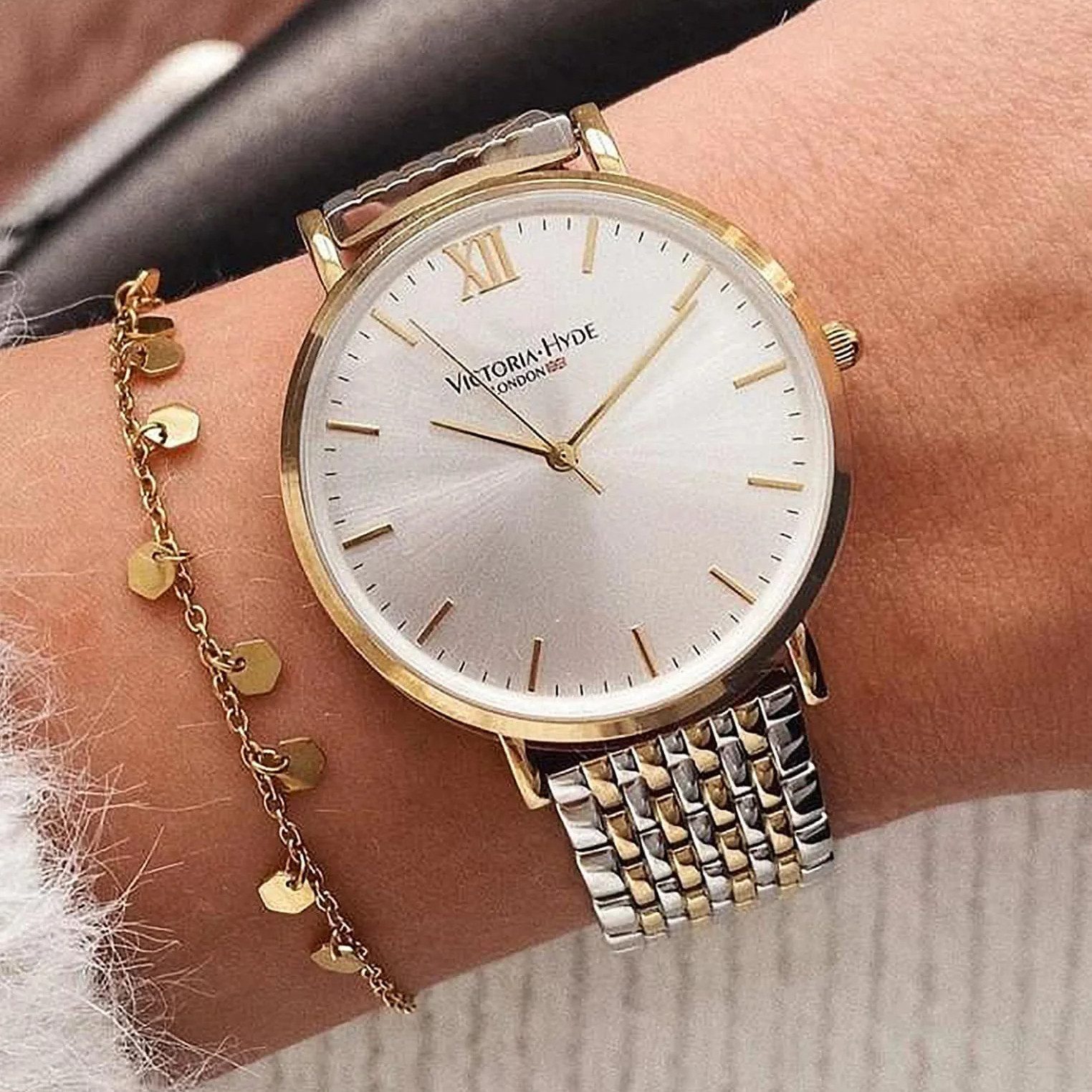 Victoria Hyde Quarzuhr Quarzuhr (Set, 2-tlg), Armbanduhr, Edelstahl, Ideal auch als Geschenk, (1-tlg., Kein Set)