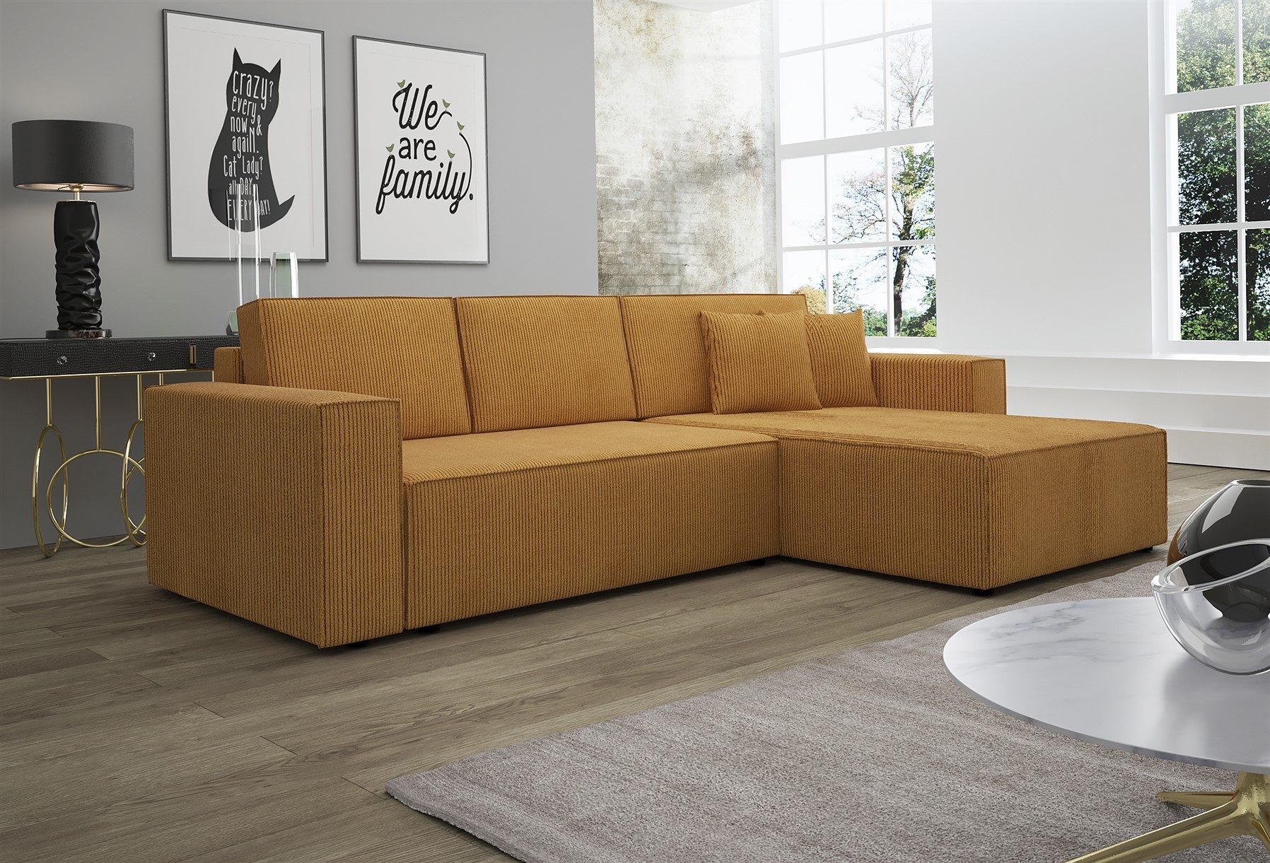 Fun Möbel Ecksofa Schlafsofa Sofa CONOR günstig online kaufen
