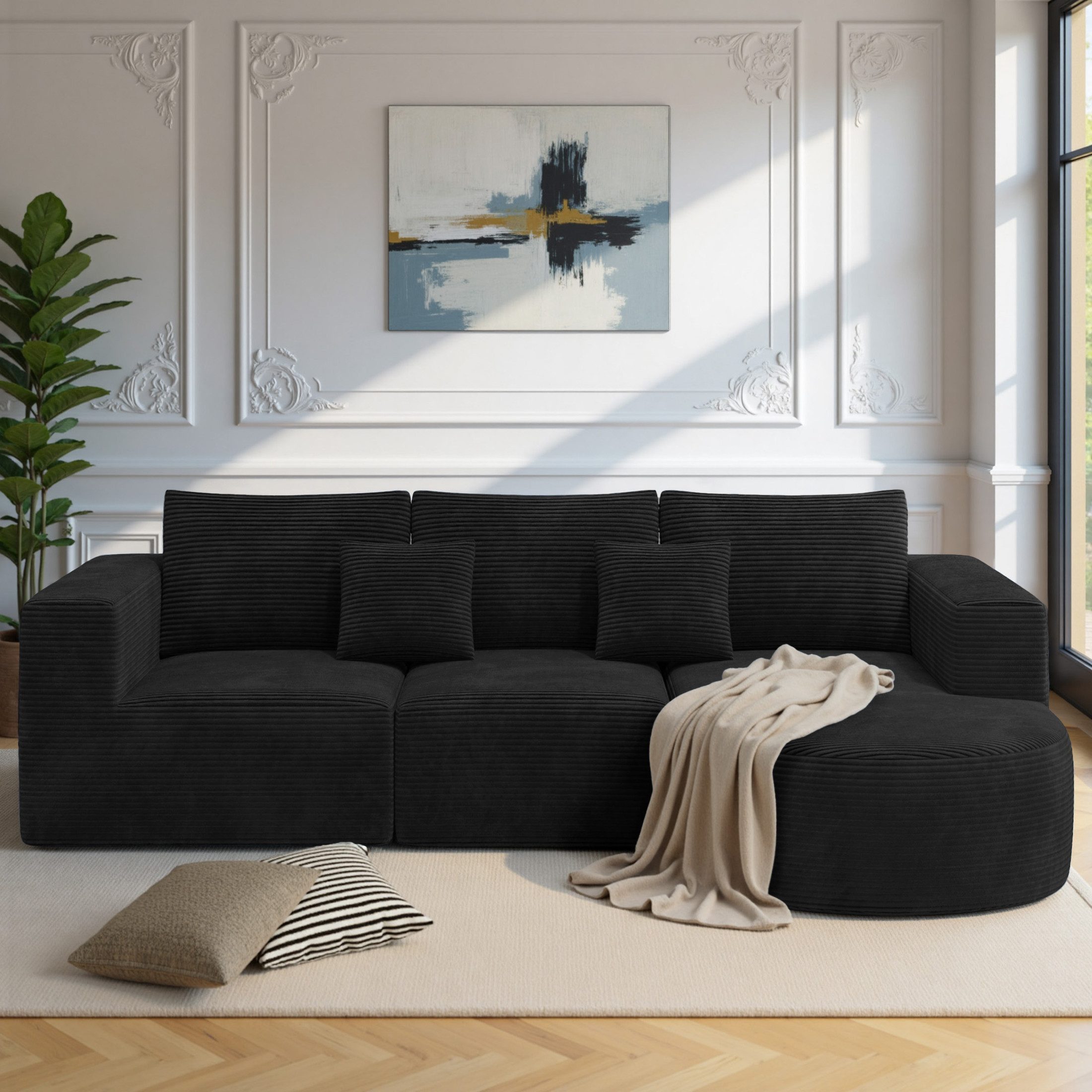HawthyHome Ecksofa L-form 264x177cm Cloud-Sofa aus günstig online kaufen