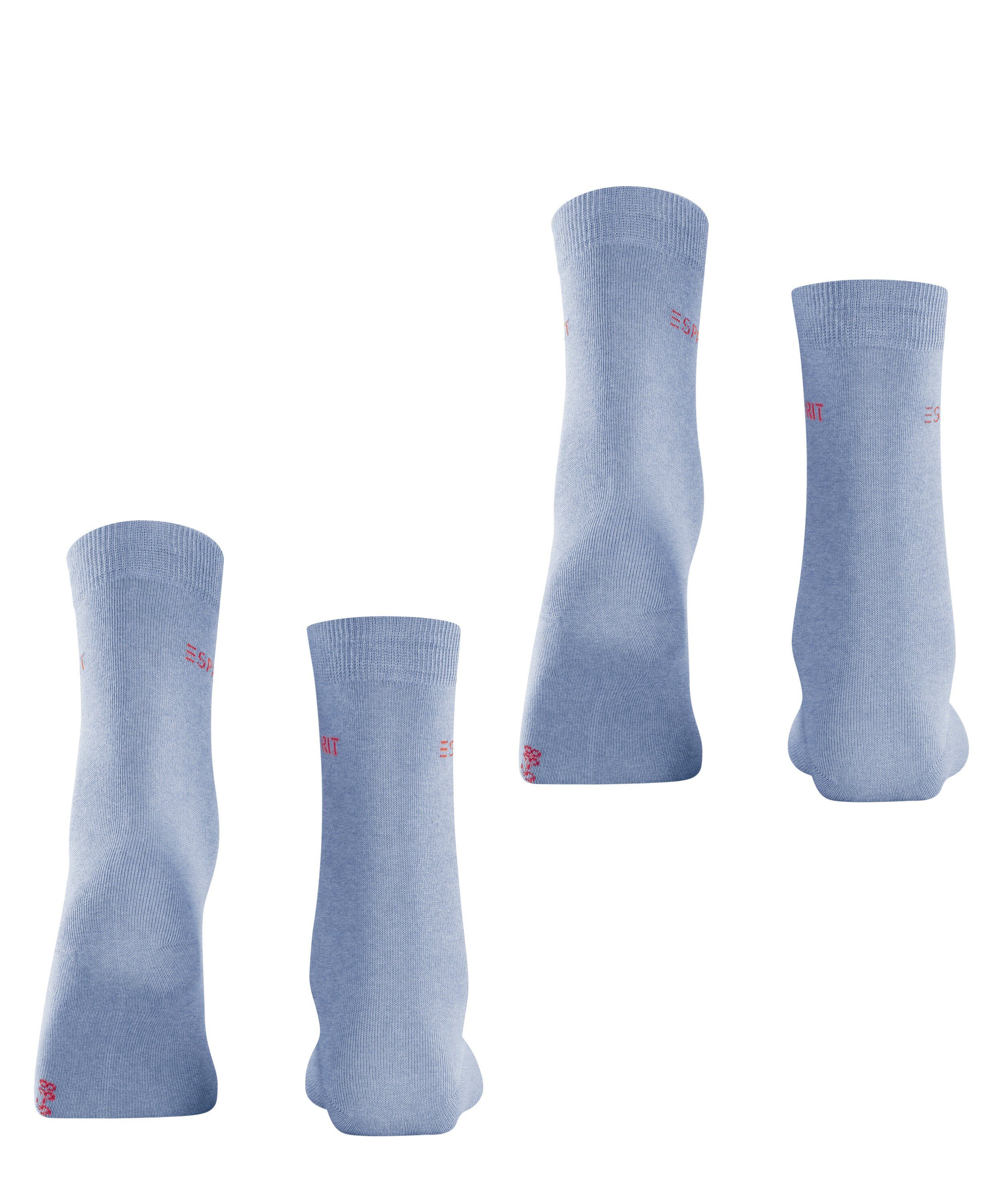 Esprit Socken Uni 2-Pack (2-Paar) aus elastischem Material