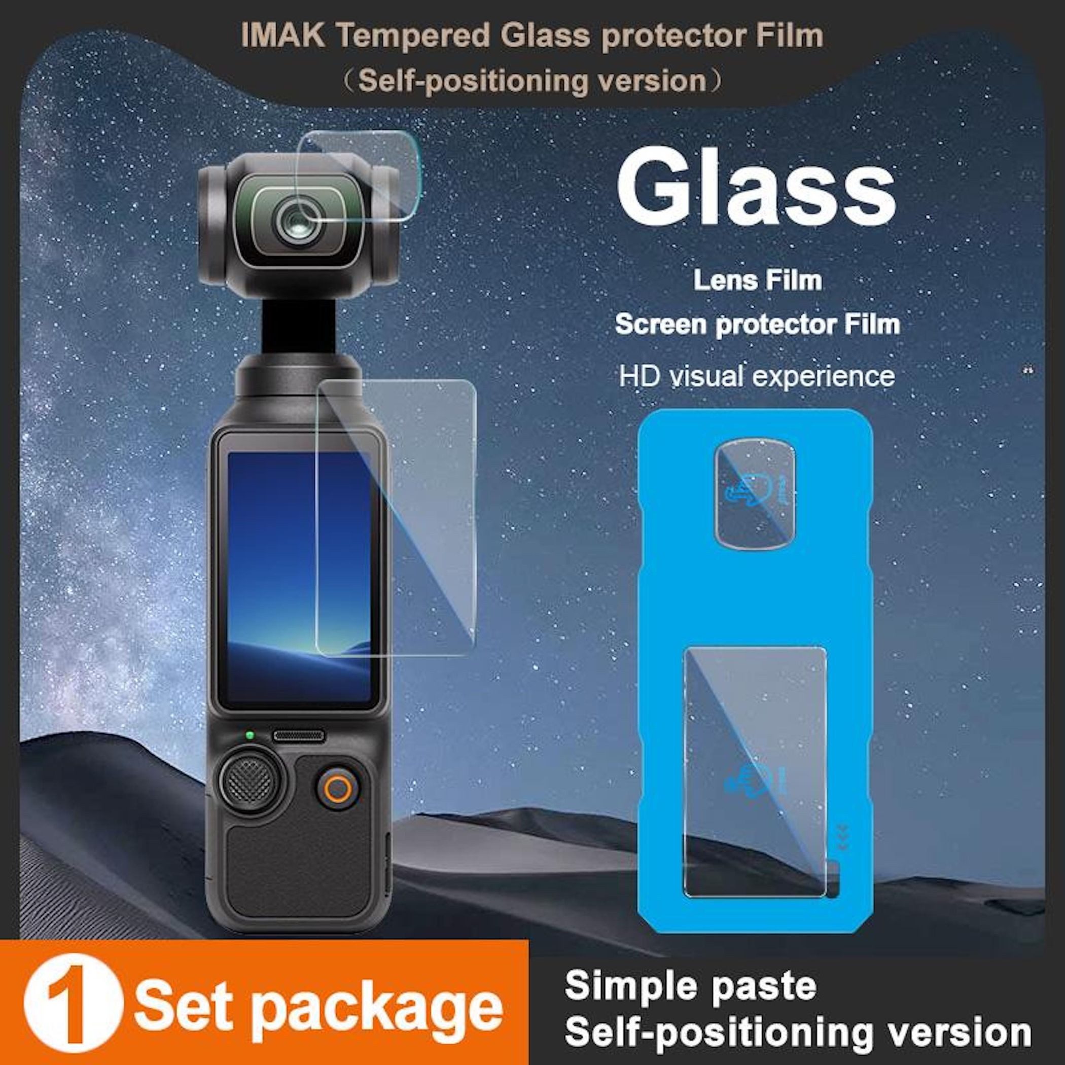Wigento Displayschutzglas Schutzglas Linsenfolie für DJI Osmo Pocket 4 Hartglas mit Anbringhilfe für DJI Osmo Pocket 4, Kompakt, Leicht, Passgenau, Kratzhemmend – Bild 3 von 5
