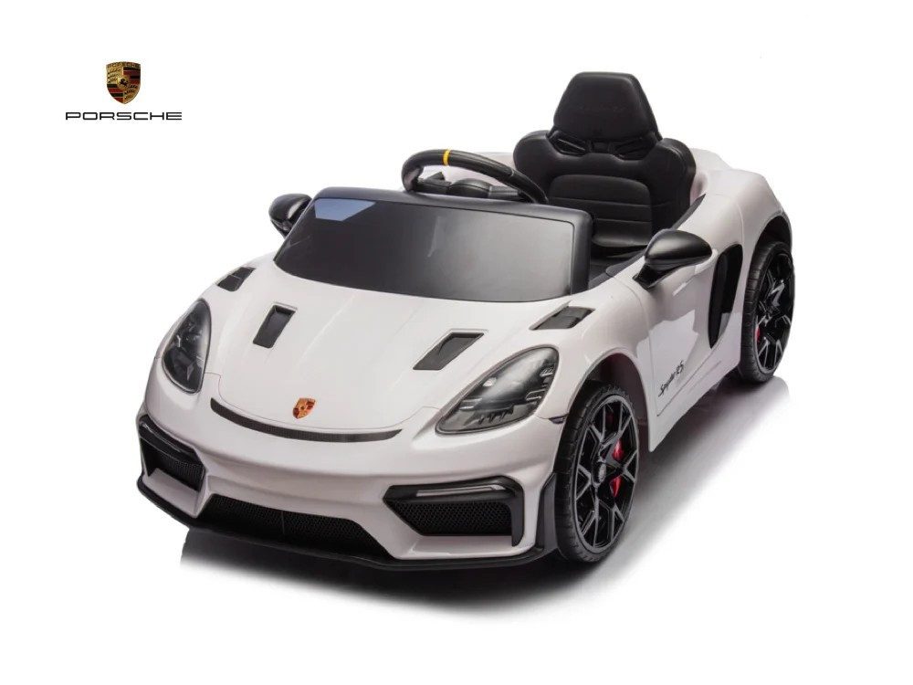 Elektro-Kinderauto Kinder Elektroauto Porsche Spyder RS zwei Motoren+12 V Akku+LED+FB, Belastbarkeit 30 kg