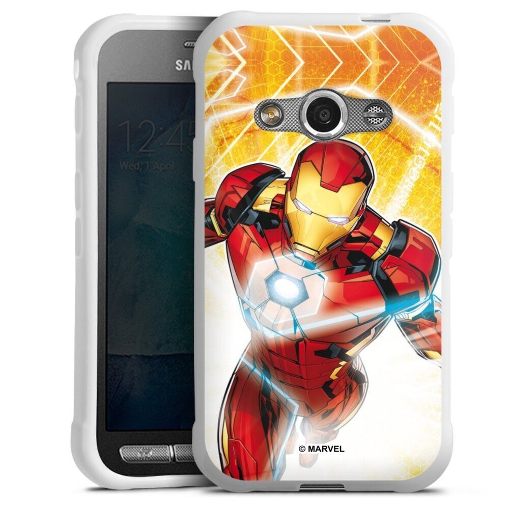 DeinDesign Handyhülle Iron Man on Fire, Samsung Galaxy Xcover 3 Silikon Hülle Bumper Case Handy Schutzhülle